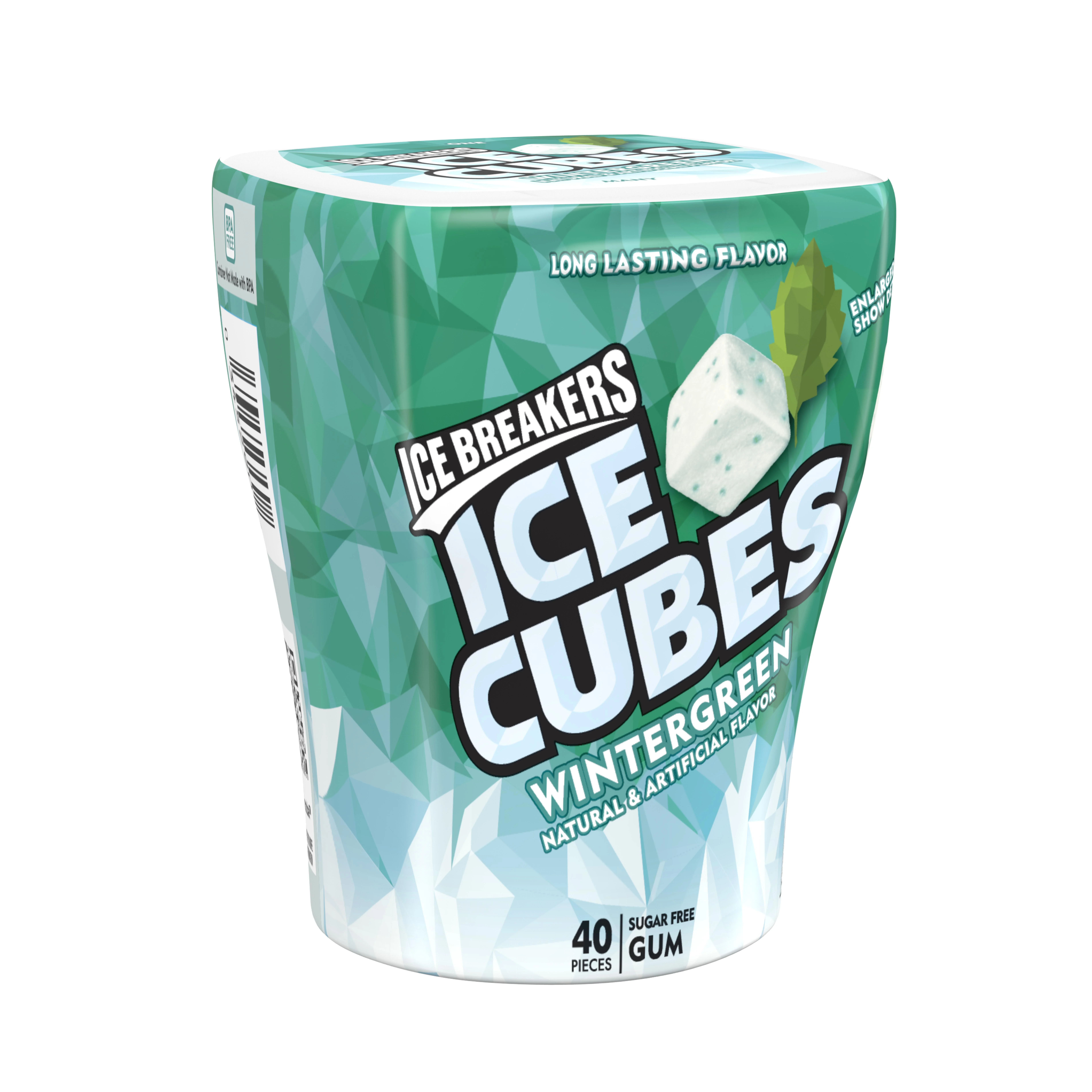 Ice Breakers, Ice Cubes Wintergreen Gum, 3.24 Oz (Pack of 4)