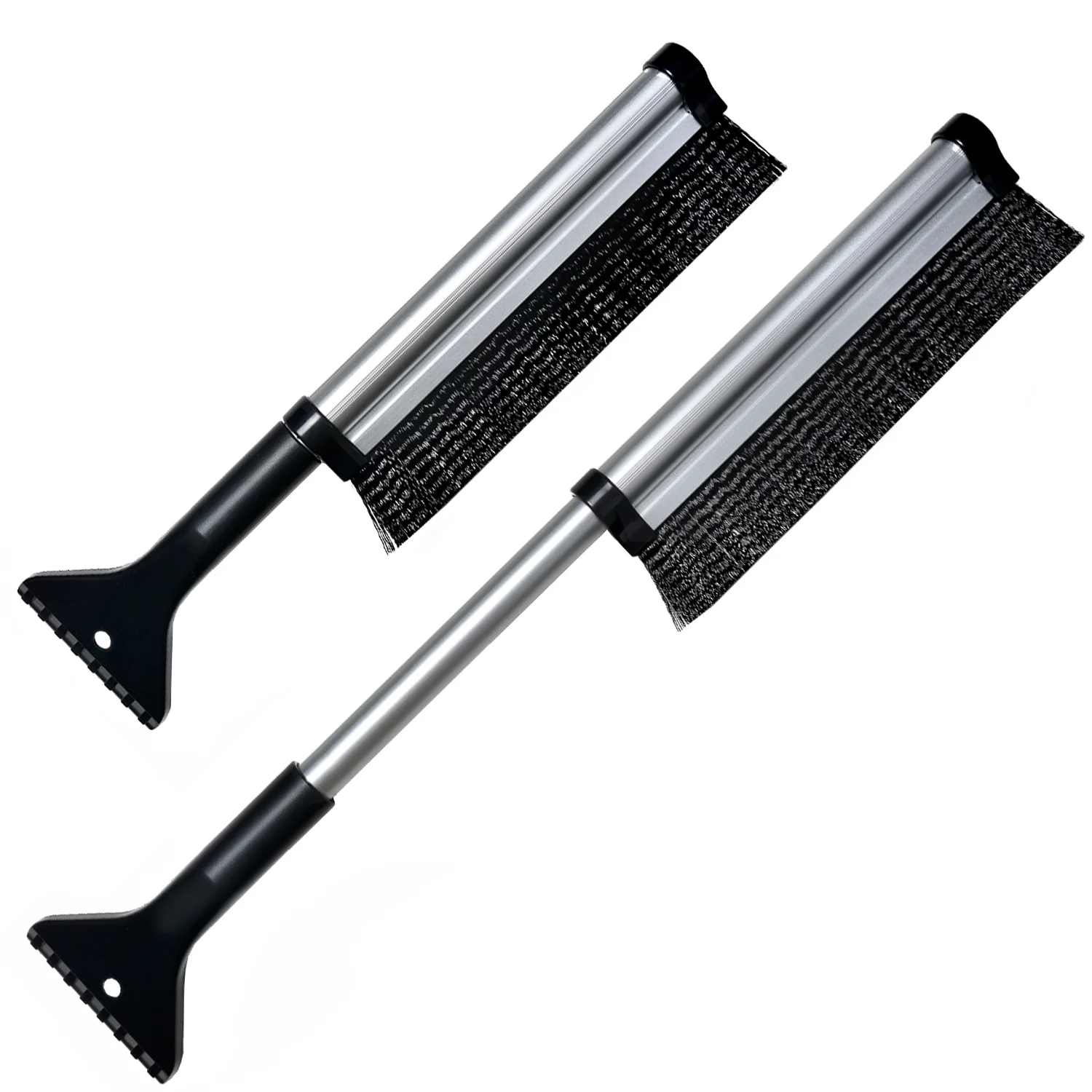 Odoland Foldable Windshield Ice Scrapers Snow Brooms w/ Brush