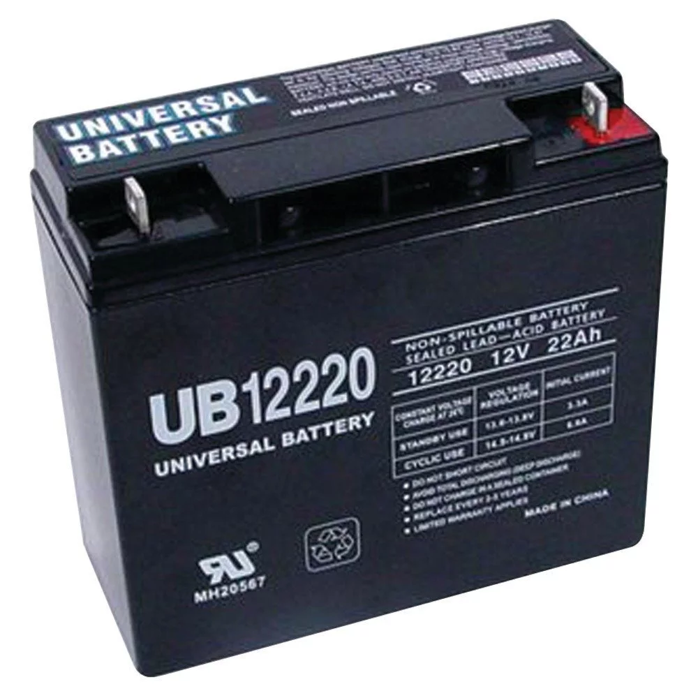 Sealed Lead-Acid Battery - AGM-type, 12V, 22 Amps, Model# UB12220