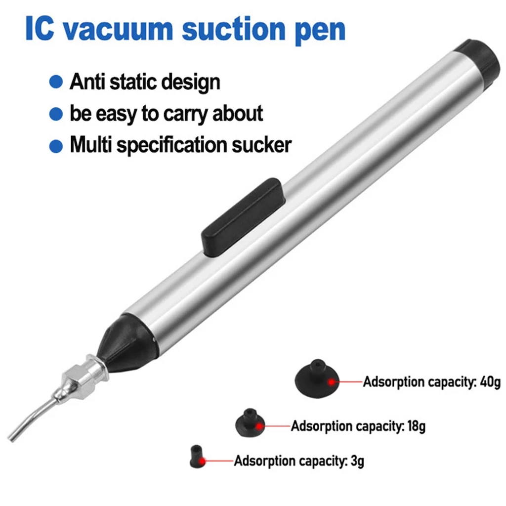 Vacuum Sucking Pen Suction Remover Sucker Pump IC SMD Tweezers Pick Up Tool