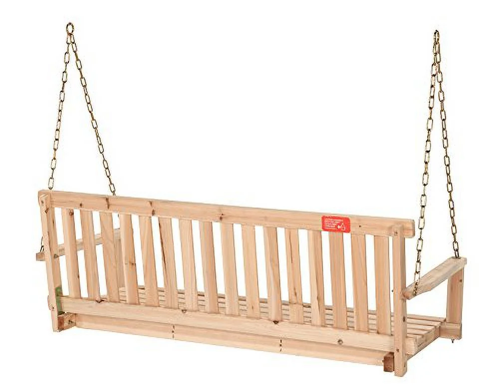 Jack Post Jennings Traditional 4-Foot Swing Seat with Chains in Unfinished hardwood