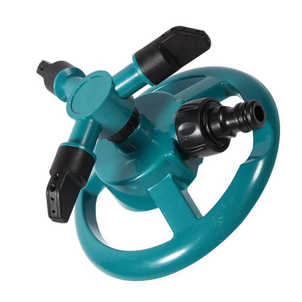 360 Degree Lawn Sprinkler Plastic 3\-Arm Garden Water Sprinkler Automatic Grass Outdoor Irrigation Sprayer