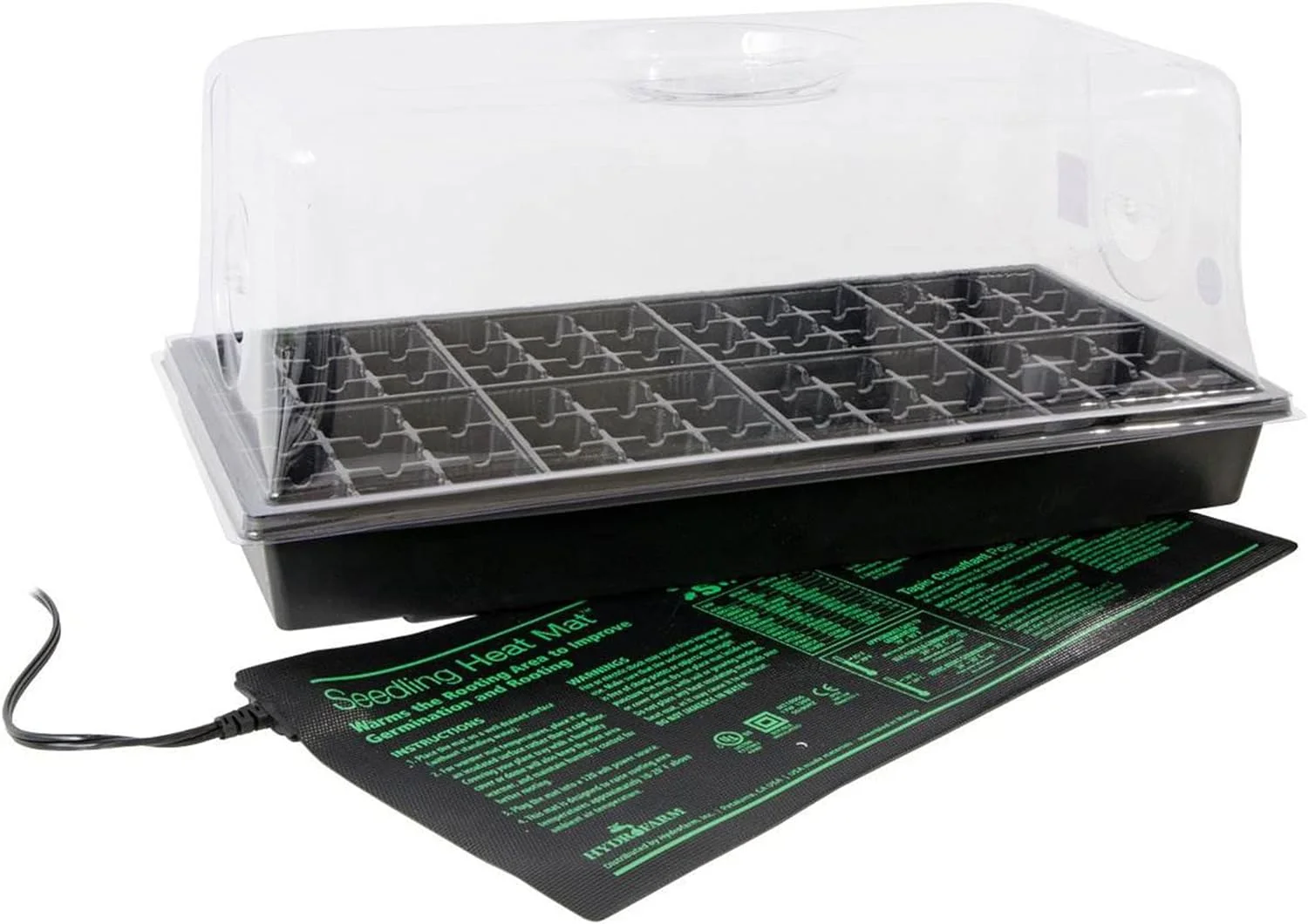 HYDROFARM Germination Hot House With Heat Mat Hydroponic Flower Grow (2-Pack)