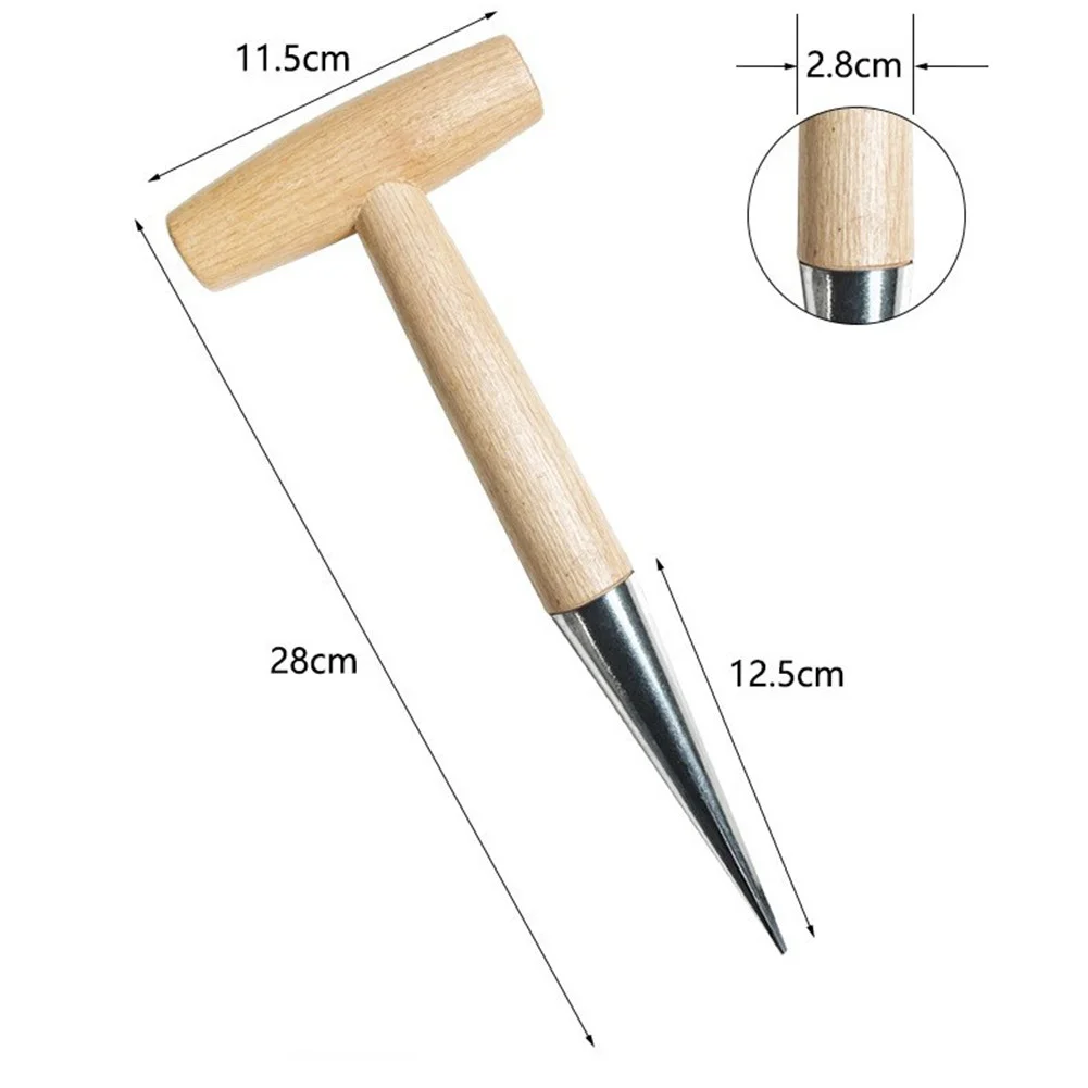 Home Gardening Wooden Handle Planting Tool Hand Digger Remover Lifter Tool