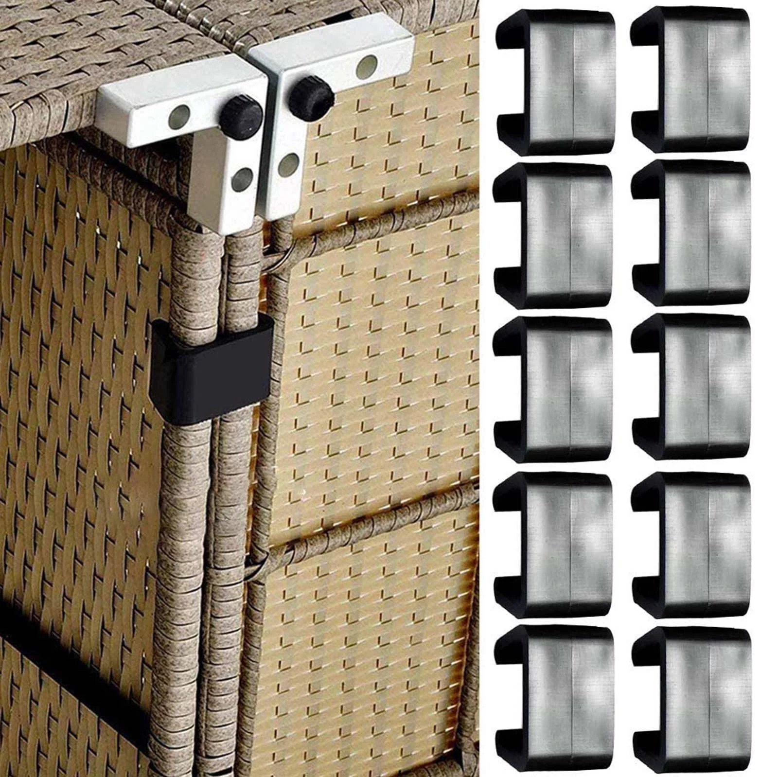 iju7gthy 4th of july 10PCS 5.25CM Sofa Rattan Furniture Clip Terrace Sofa Connection Clip