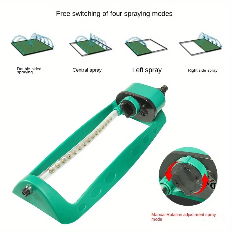 Automatic Garden Sprinkler with 15 Metal Nozzles - Universal Connector Thread for Europe and America - Swing Lawn Watering System