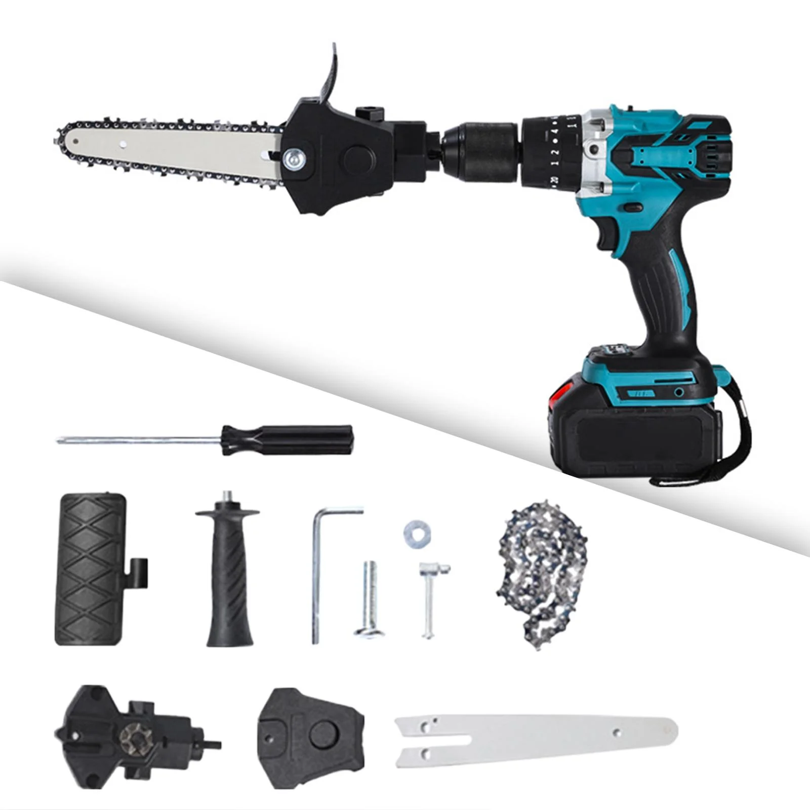 Miulika Small Electric Chain Saw Accessories Chain Saw Portable Durable Pruning High Efficiency Replacement Wood Cutter Gardening Tool 4inch