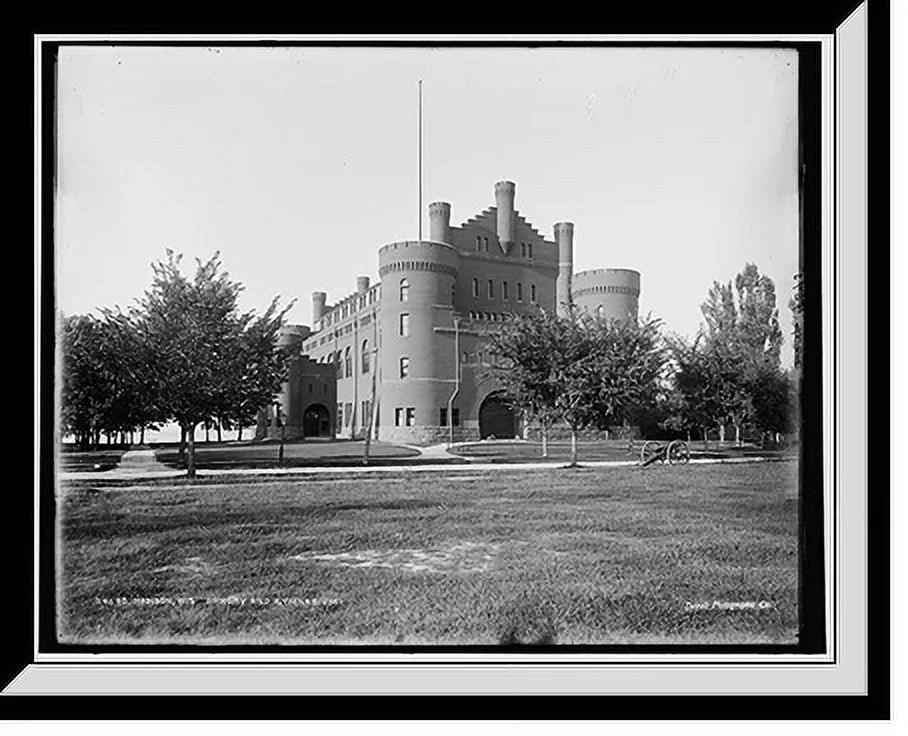 Historic Framed Print, Armory and gymnasium, Madison, Wis., 17-7/8