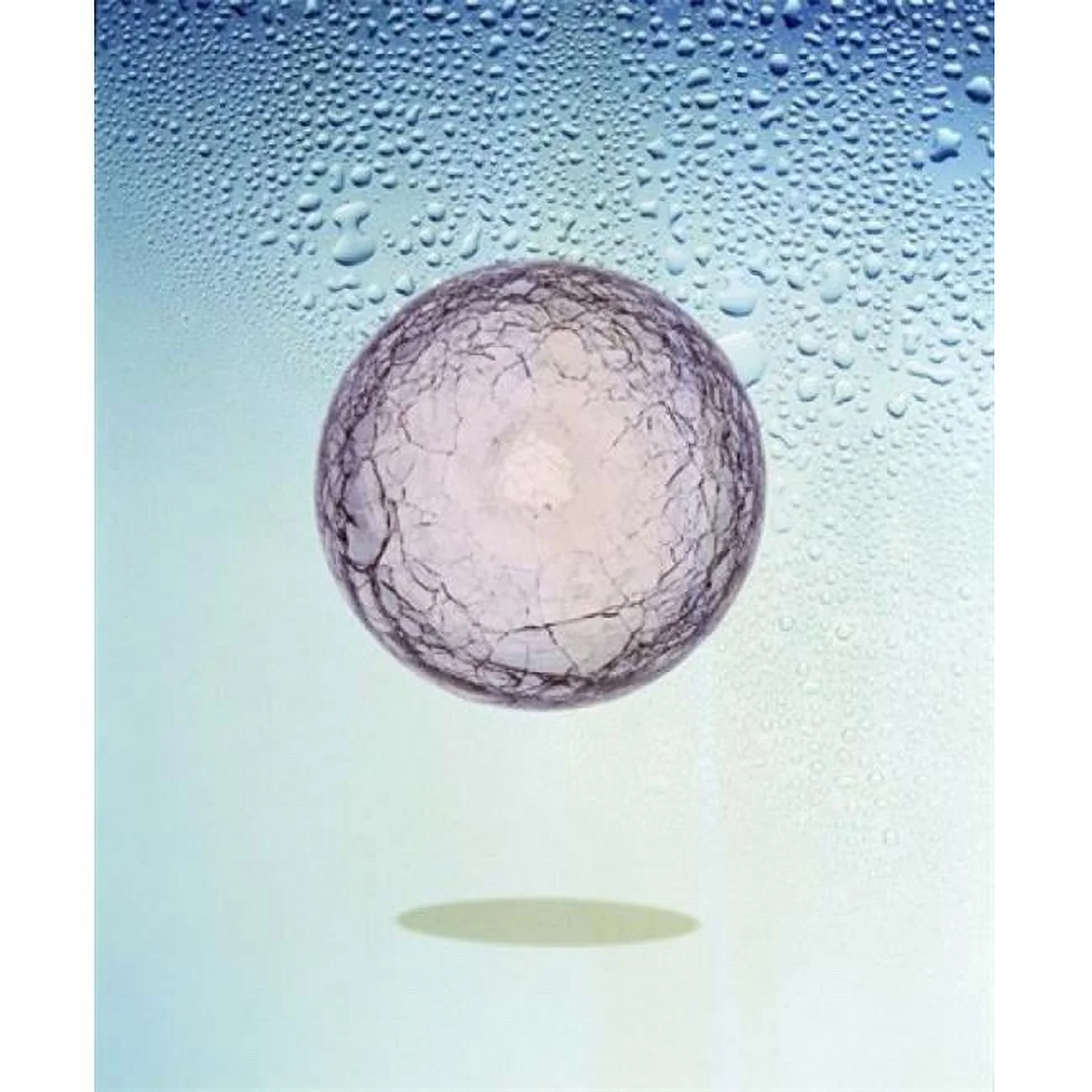 Crystal sphere floating in water and bubbles Poster Print by  - 20 x 24