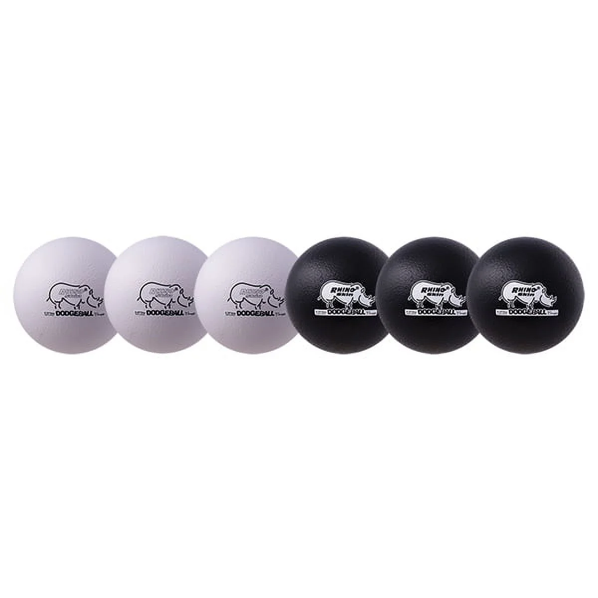 Champion Sports 8 Inch Rhino Skin Dodgeball Set Black/White