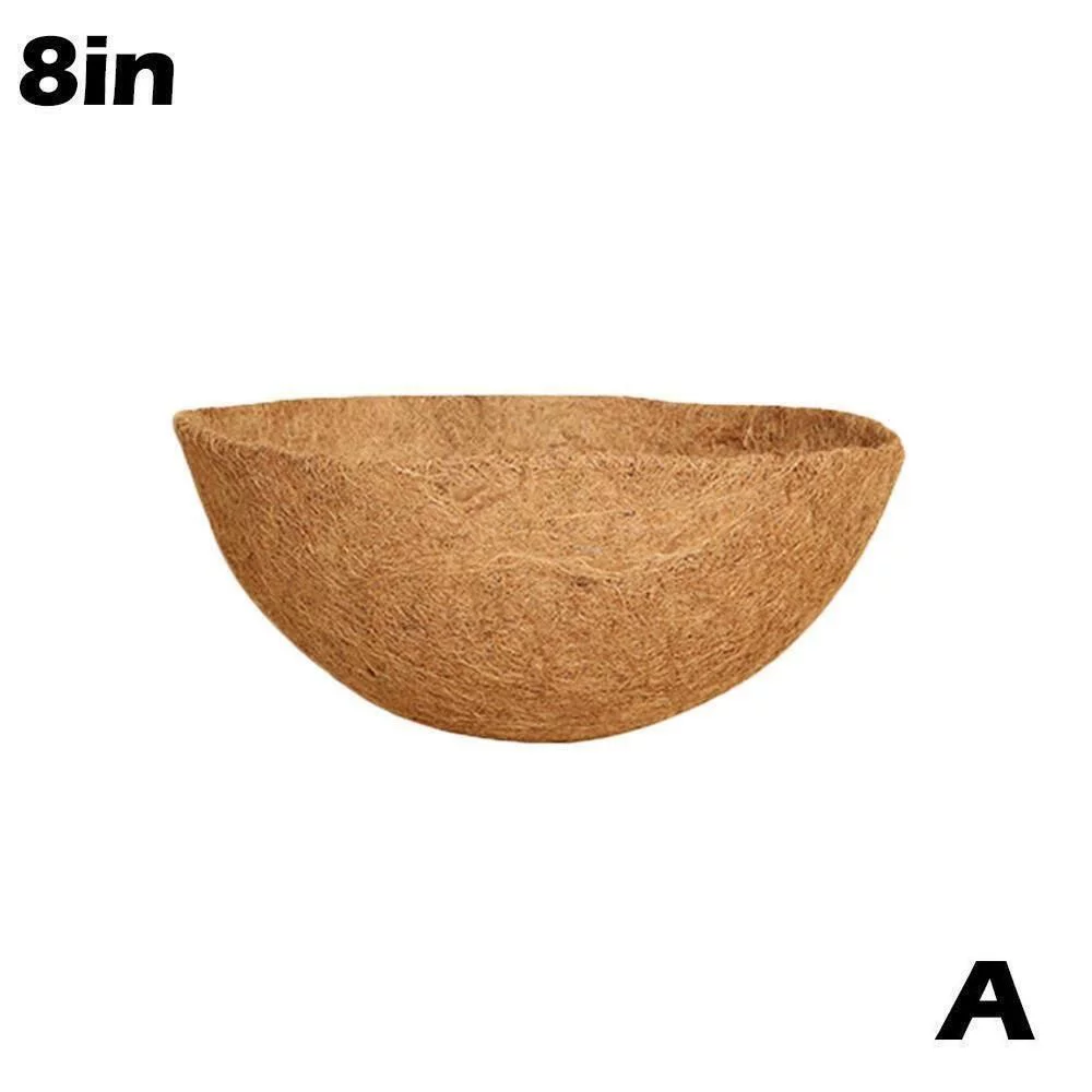 Multi-functional Round Outdoor 8/10/12/14/16/18 Inch Garden Accessories Hanging Basket Liner Coconut Liners For Planters Basket Replacement Liner 8 INCH