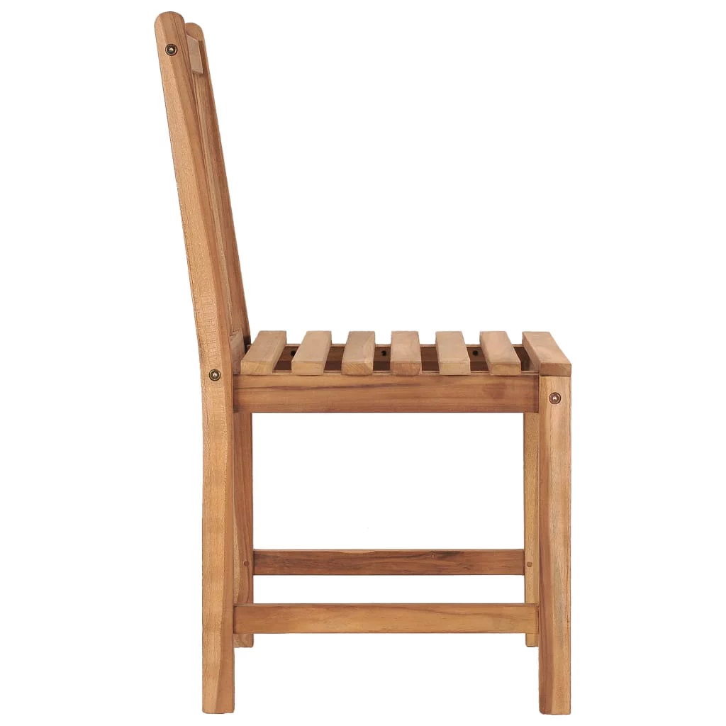 Walmeck Patio Chairs 2 pcs with Cushions Solid Teak Wood