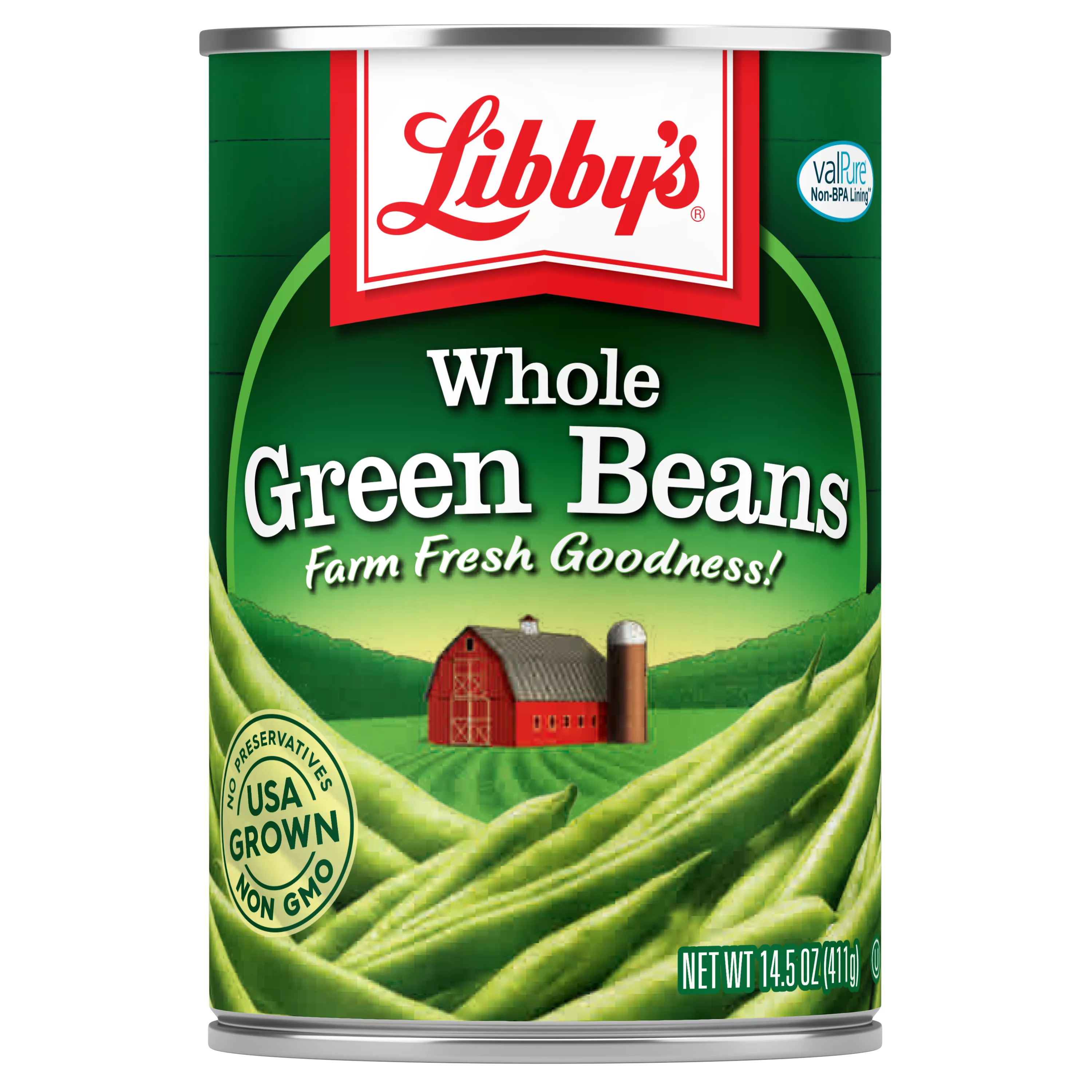 (2 pack) Libby's Cut Green Beans, 14.5 oz, 6 Cans