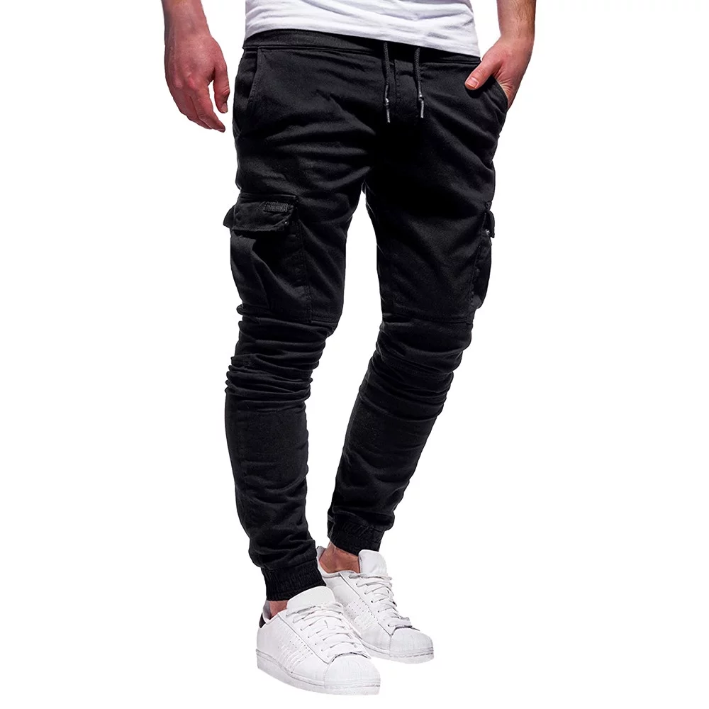 TOYFUNNY Fashion Mens Sport Pure Color Bandage Casual Loose Sweatpants Drawstring Pant