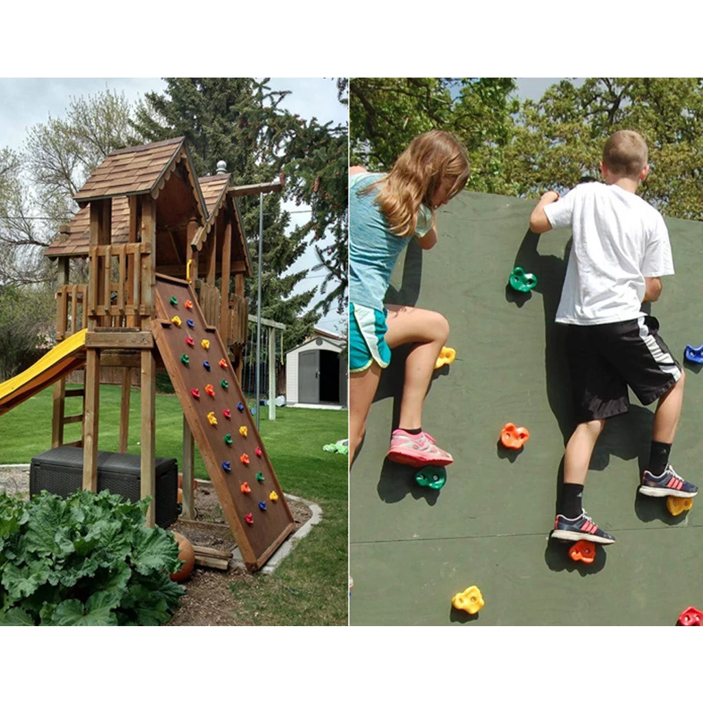 IFOYO 20PCS Rock Climbing Holds,Colorful Kids Climbing Rocks with 40 Expansion Screws for Kids over 4 Years Support 132lbs/60kg