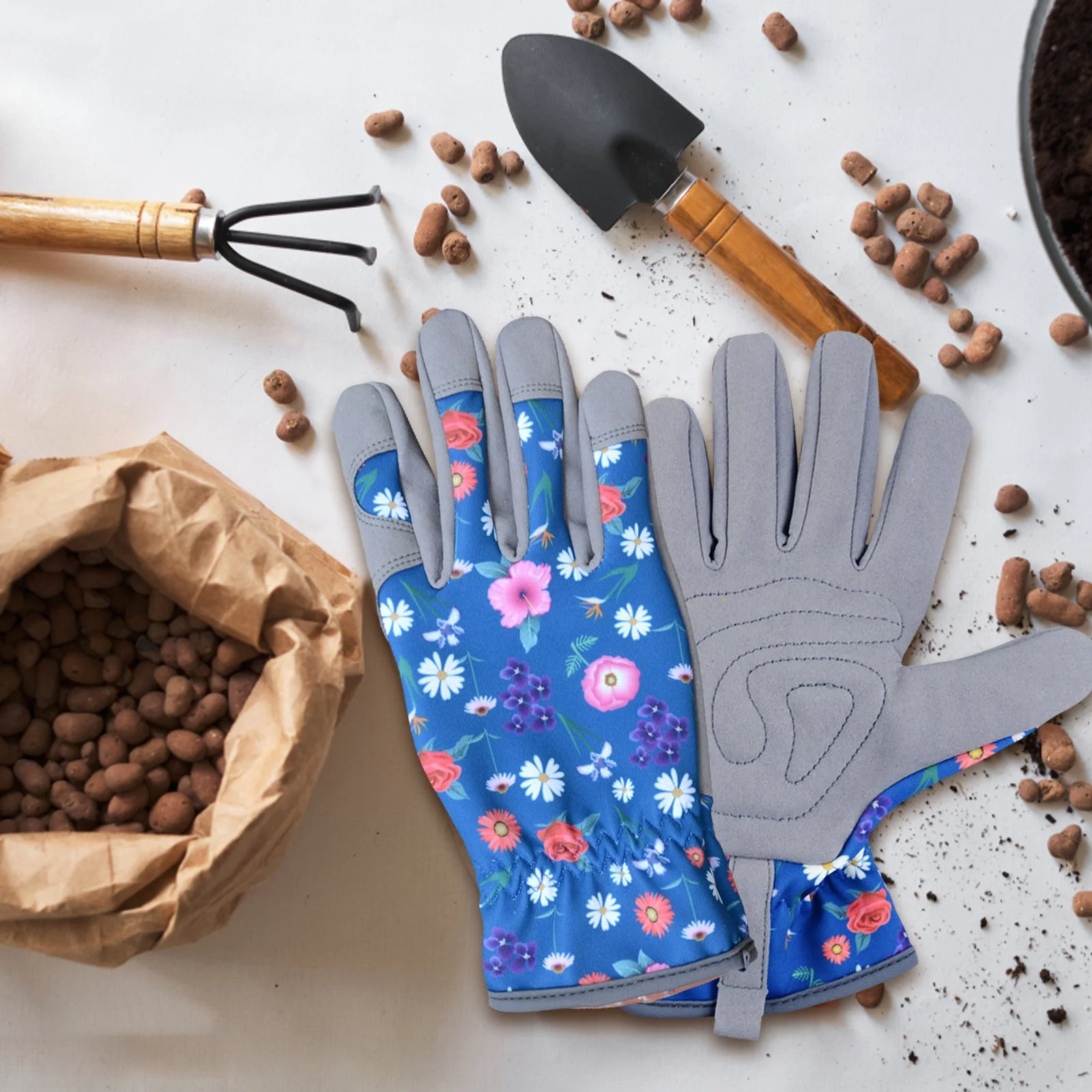 Aoiroe Gardening Gloves For Women   Leather Garden Gloves Thorn Proof  Outdoor Protective Working Gloves For Weeding