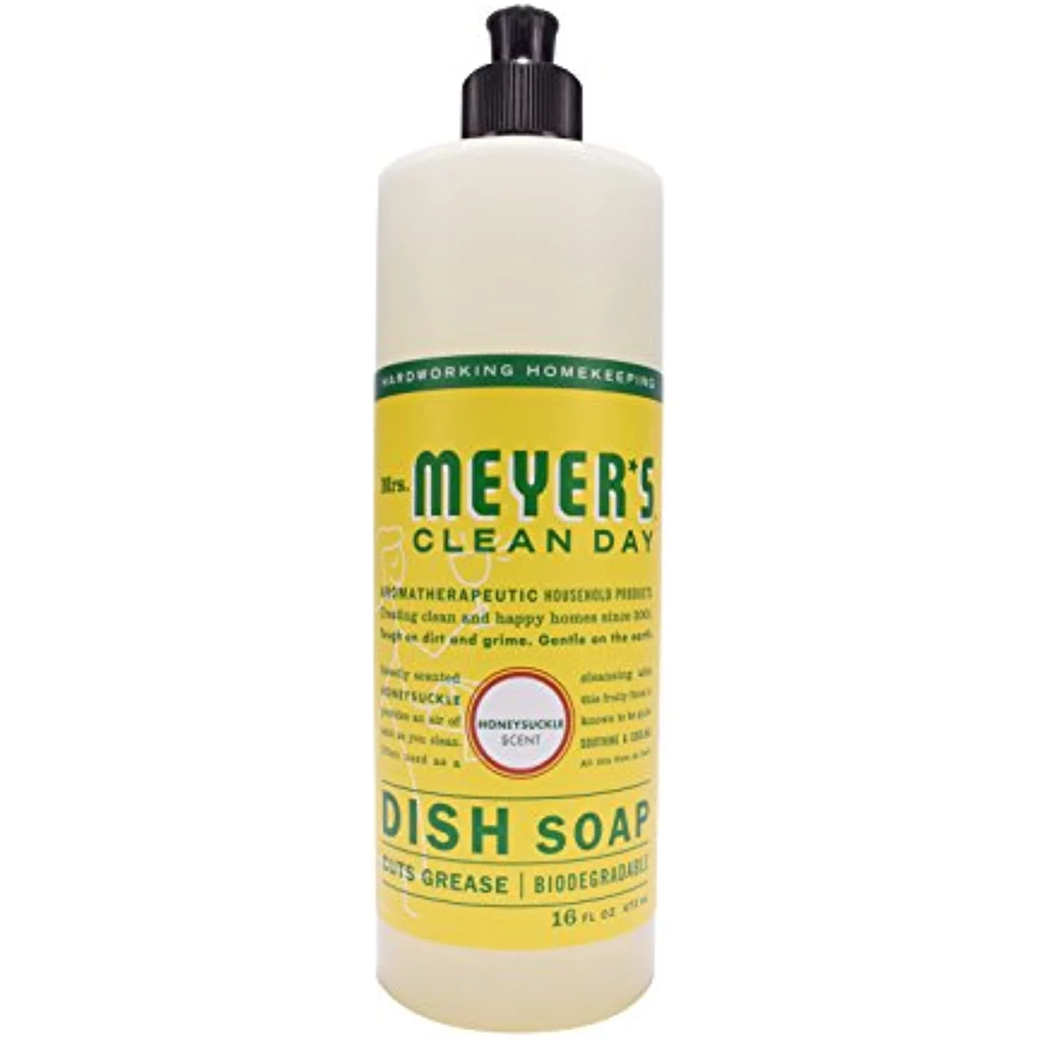 Mrs. Meyers Clean Day Dish Soap, Honeysuckle, 16 Ounce (Pack Of 3)
