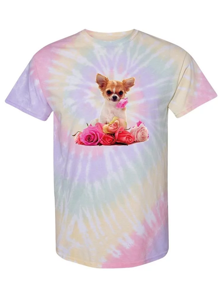 Chihuahua With Flowers Tie Dye Spiral Women -SPIdeals Designs, Female Large