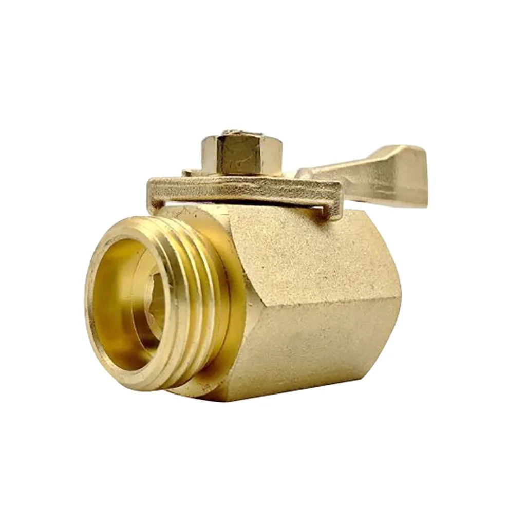 Bnnlsa Water SprinklersSuper Heavy Duty 3/4 Inch Brass Water Shut Off Valve Garden Hose Connector