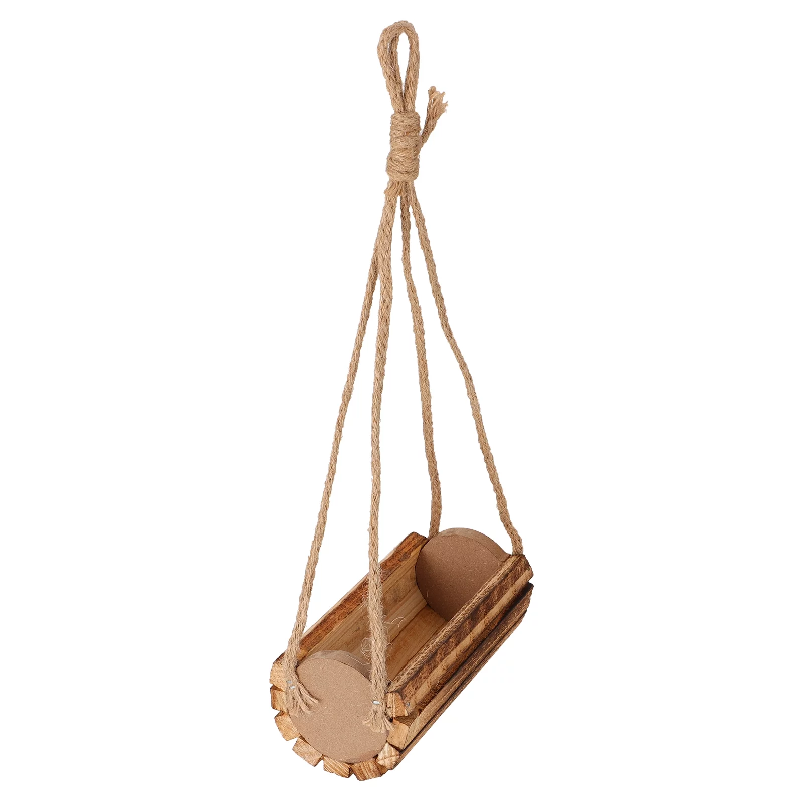 Zonh Vintage Wood Planter Box Hanging Flower Pot for Home Garden & Office Decor