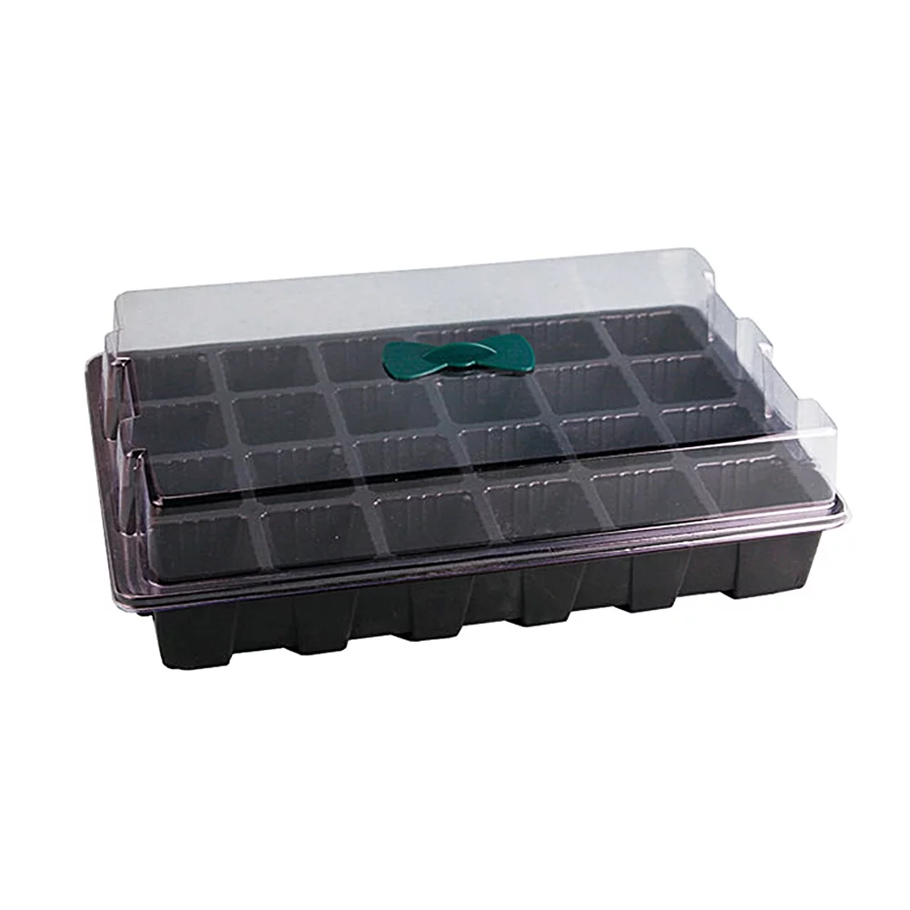 Planting Seed Tray Kit 3 Pack 24 Cells Seedling Nursery Tray Plastic Flower Garden Nursery Pot Planting Seed Tray Kit With Lid Garden Grow Box