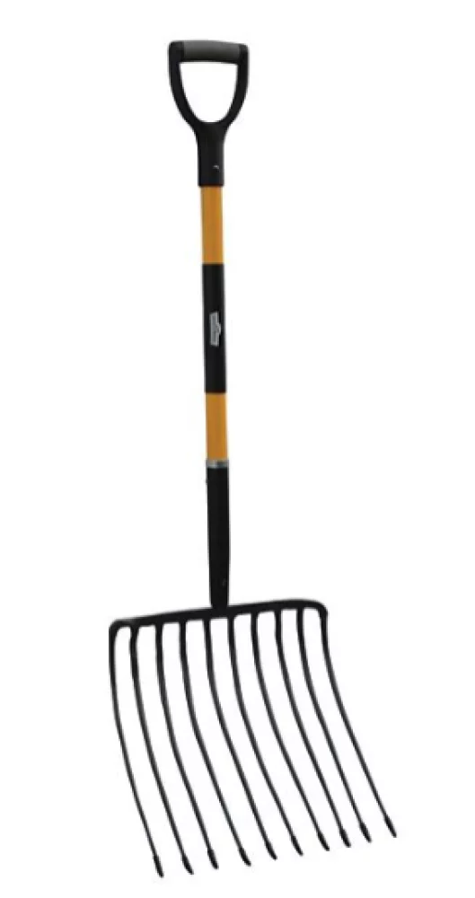 GroundWork  YN-F-044FD 15 in. Carbon steel 10-Tine Pro Pitch Fork