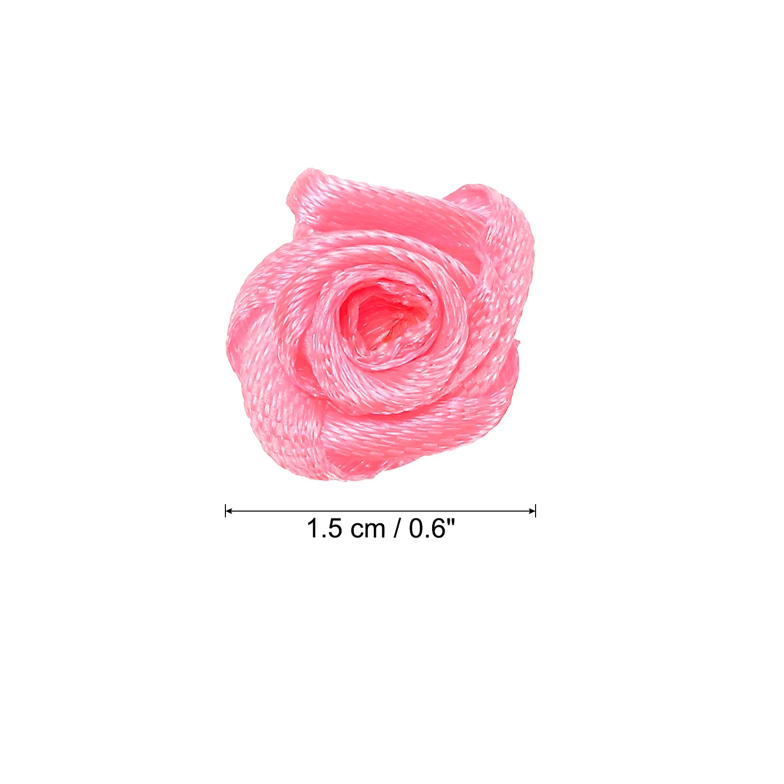 Uxcell Mini Satin Ribbon Roses Tiny Fabric Flowers Embellishments Rosettes Applique Rose Red 30 Pcs