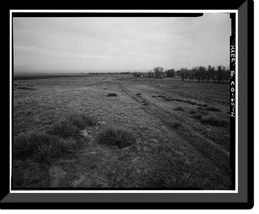 Historic Framed Print, Box Elder Road, Between 104th & 112th Avenues, Hudson & Watkins Ro, Watkins vicinity, Adams County, CO - 4, 17-7/8