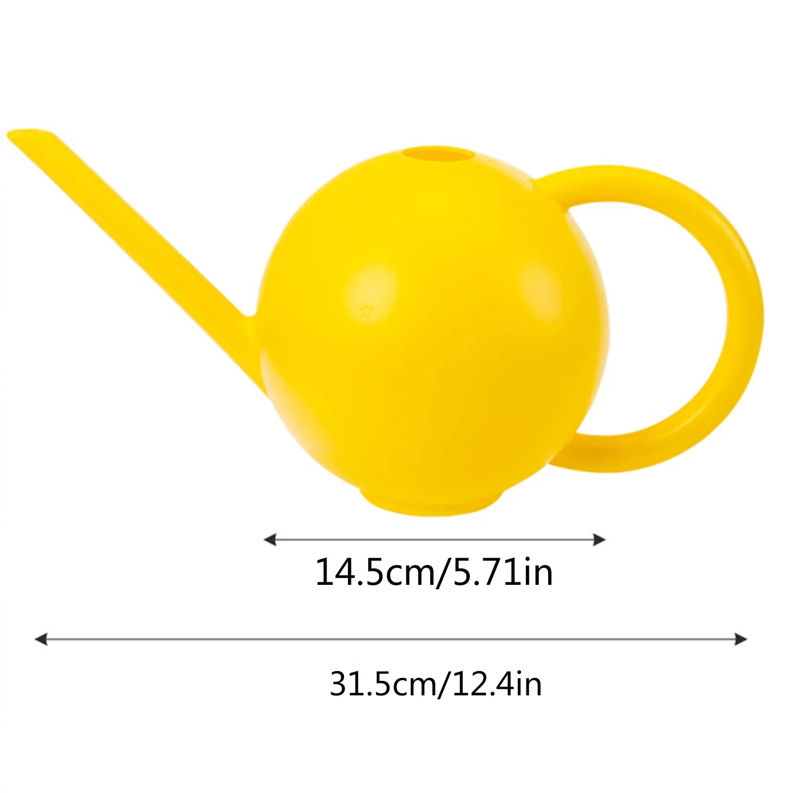 pdqouc 1.5L Round Small Sprinkler Watering Kettle Flowering Kettle Home Small Gardening Raising Flowers Succulent Watering Can Long Spout Garden Watering Tools