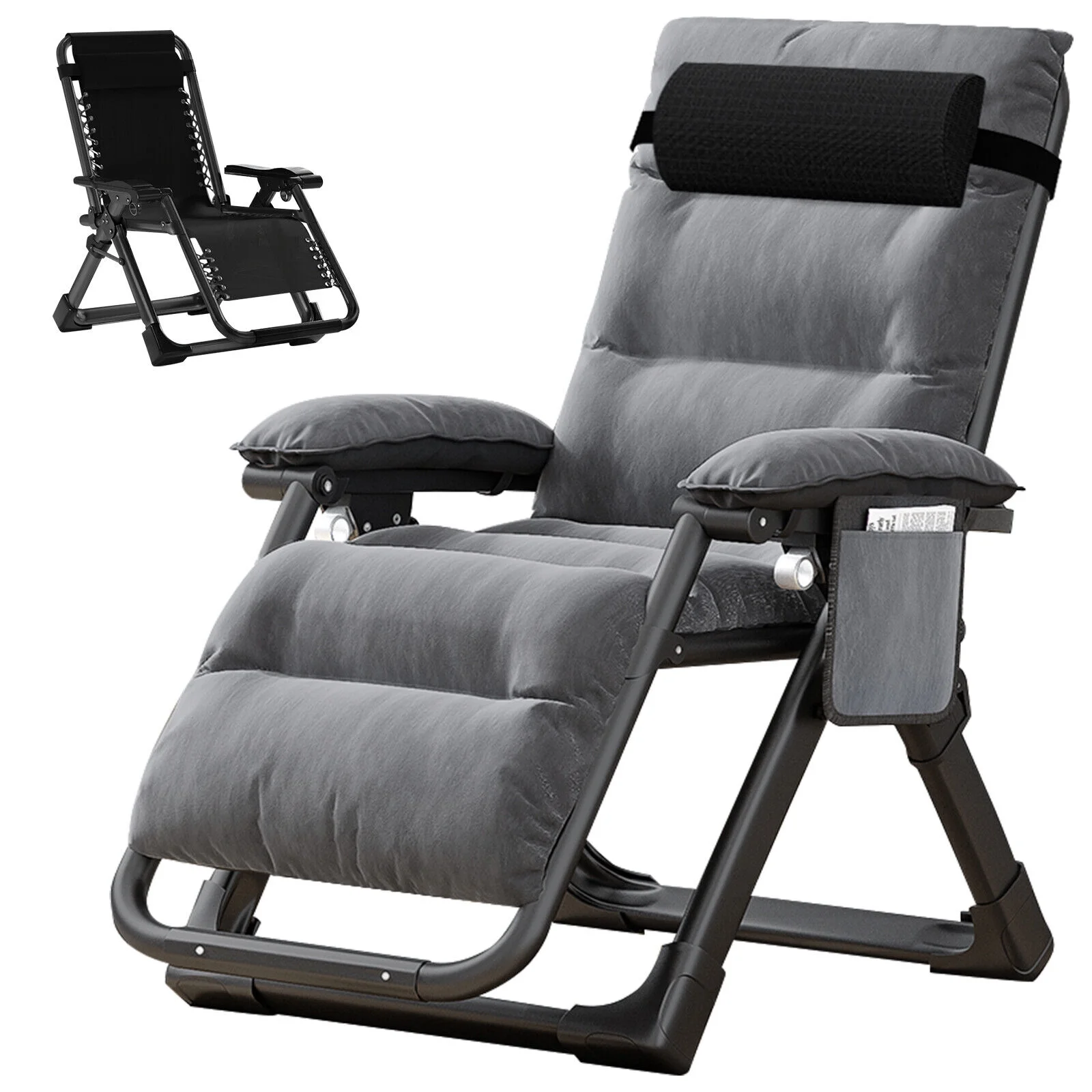 Heavy Duty Zero Gravity Chair, Lawn Recliner, Reclining Patio Lounger Chair