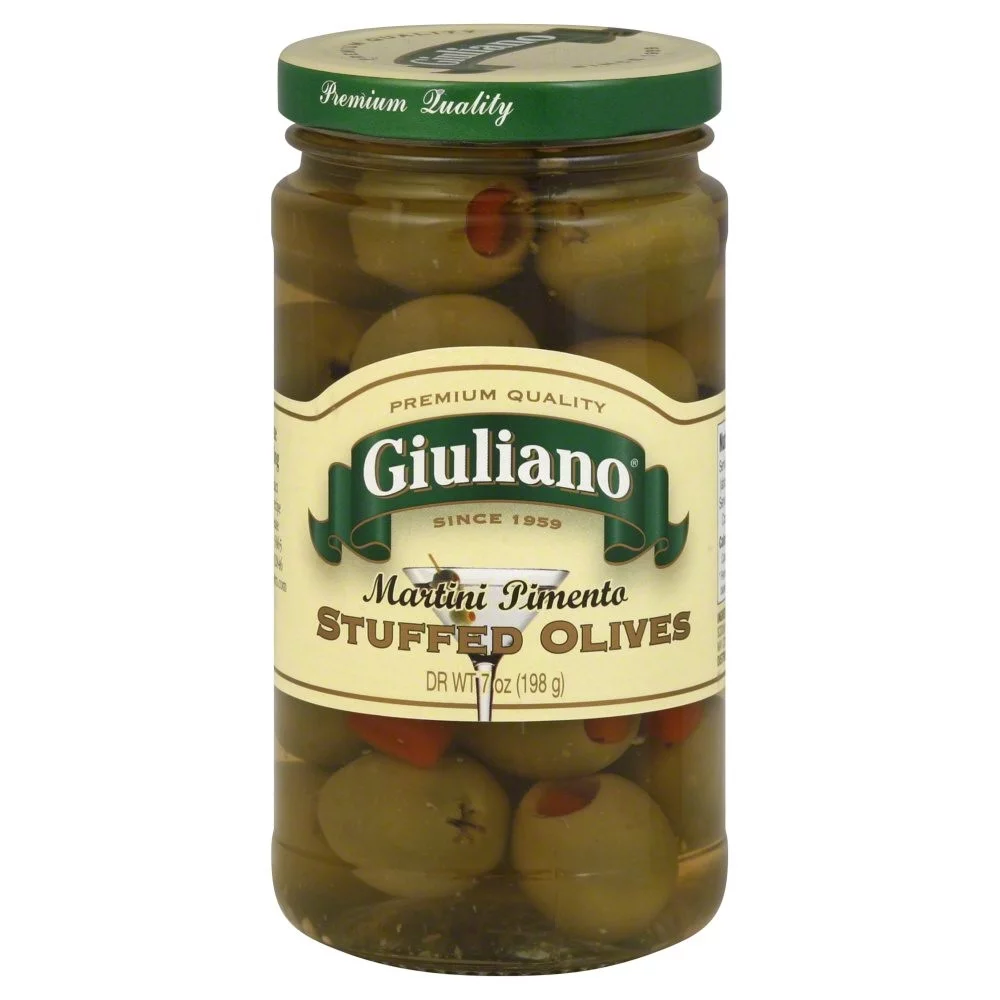 Giuliano Olives, Stuffed Pimento Martini, 7 Oz