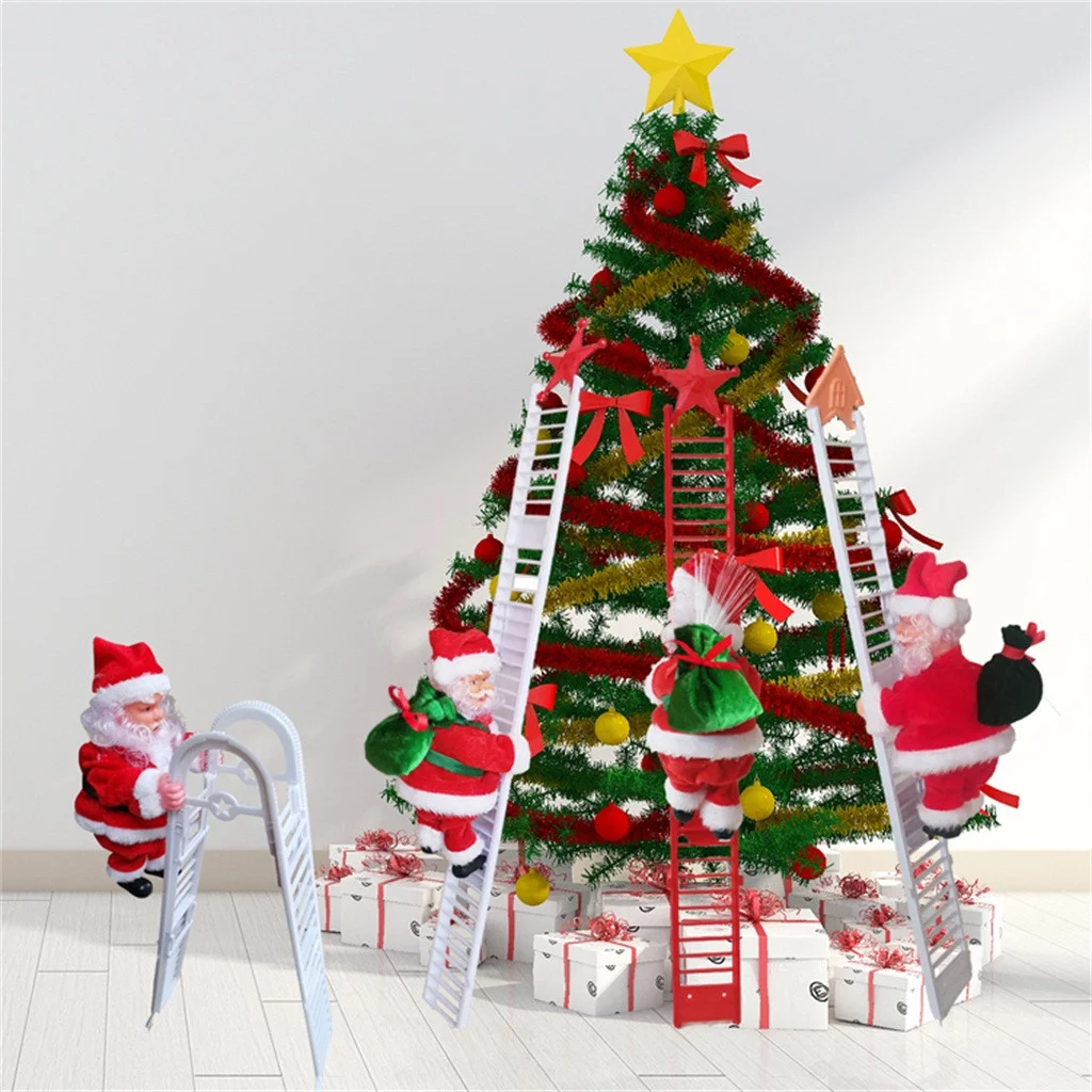 YHAIOGS LED Christmas Decoration Santa Claus Electric Climbing Hanging Xmas TOys