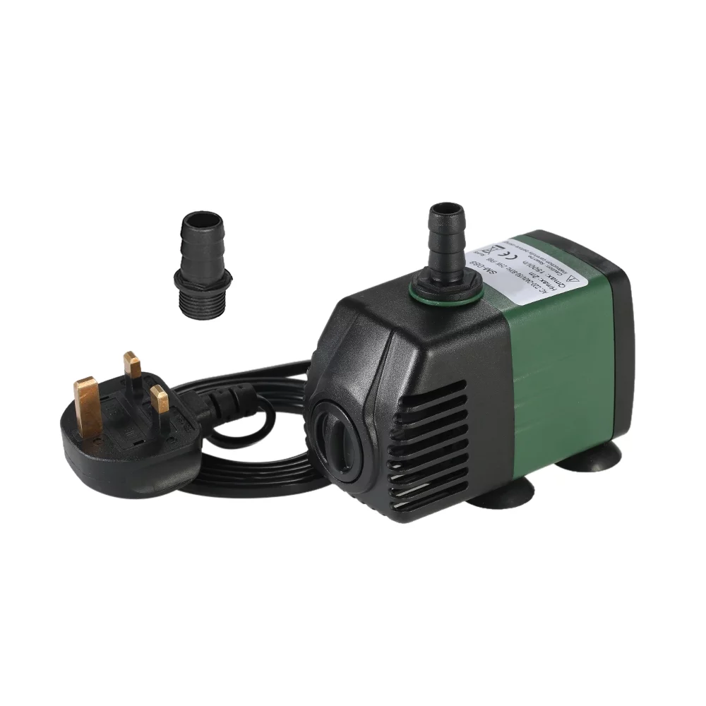 1500L/H 25W Submersible Water Pump for Aquarium Tabletop Fountains Pond Water Gardens and Hydroponic Systems with 2 Nozzles AC220-240V