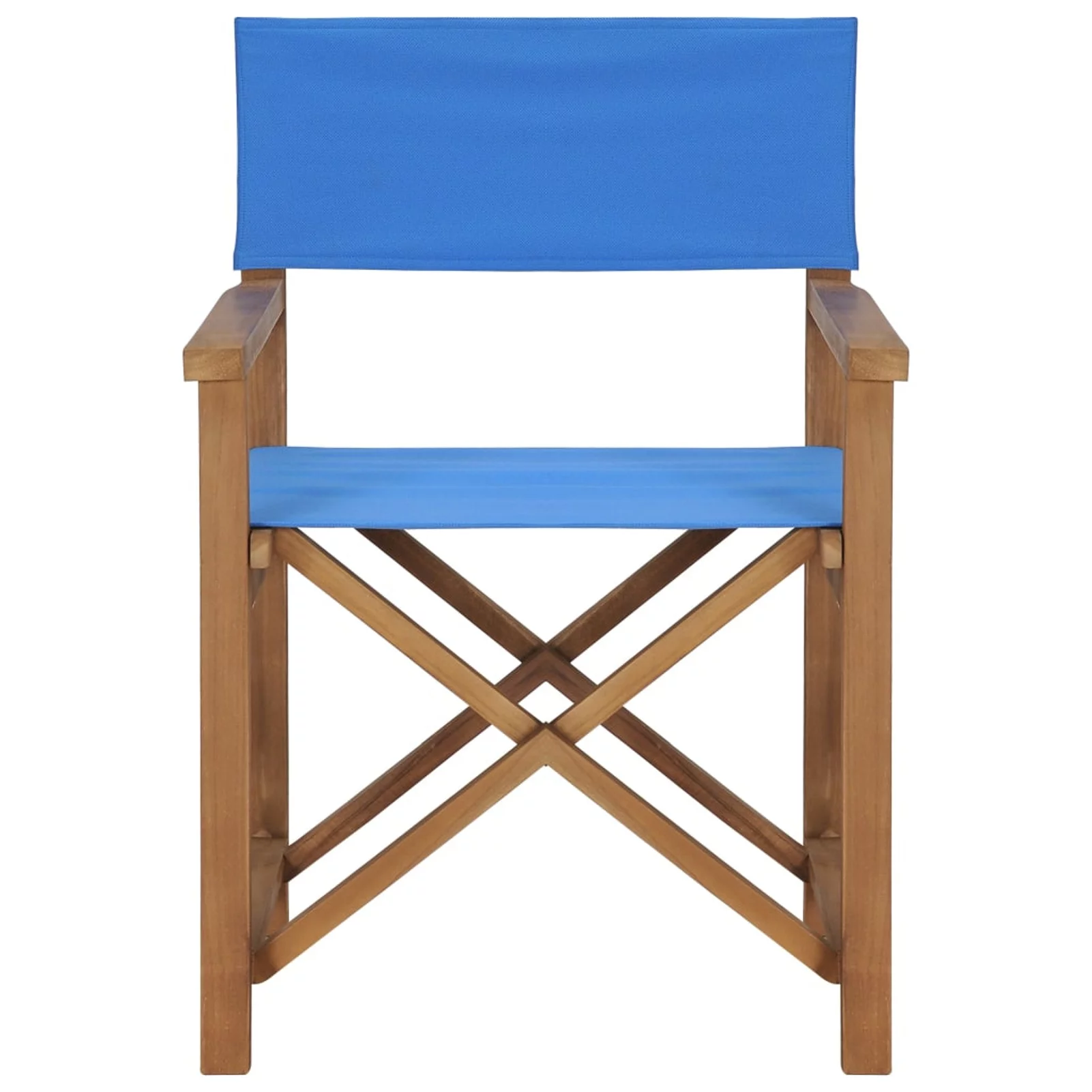 Director's Chair Solid Teak Wood Blue