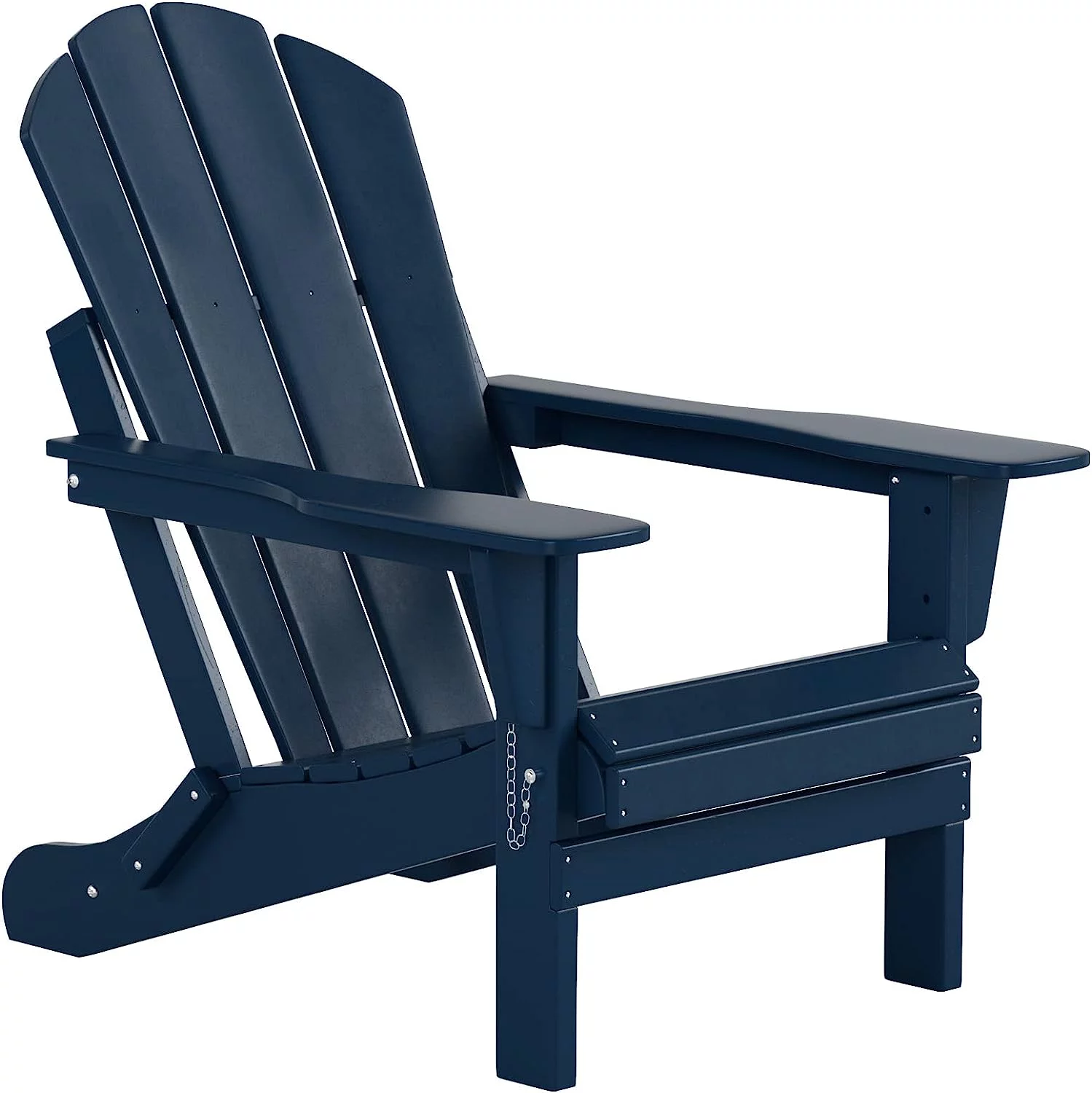 Home Furniture Adirondack Chair  Patio All Weather Folding Chair For Garden Lawn Backyard (Navy Blue)