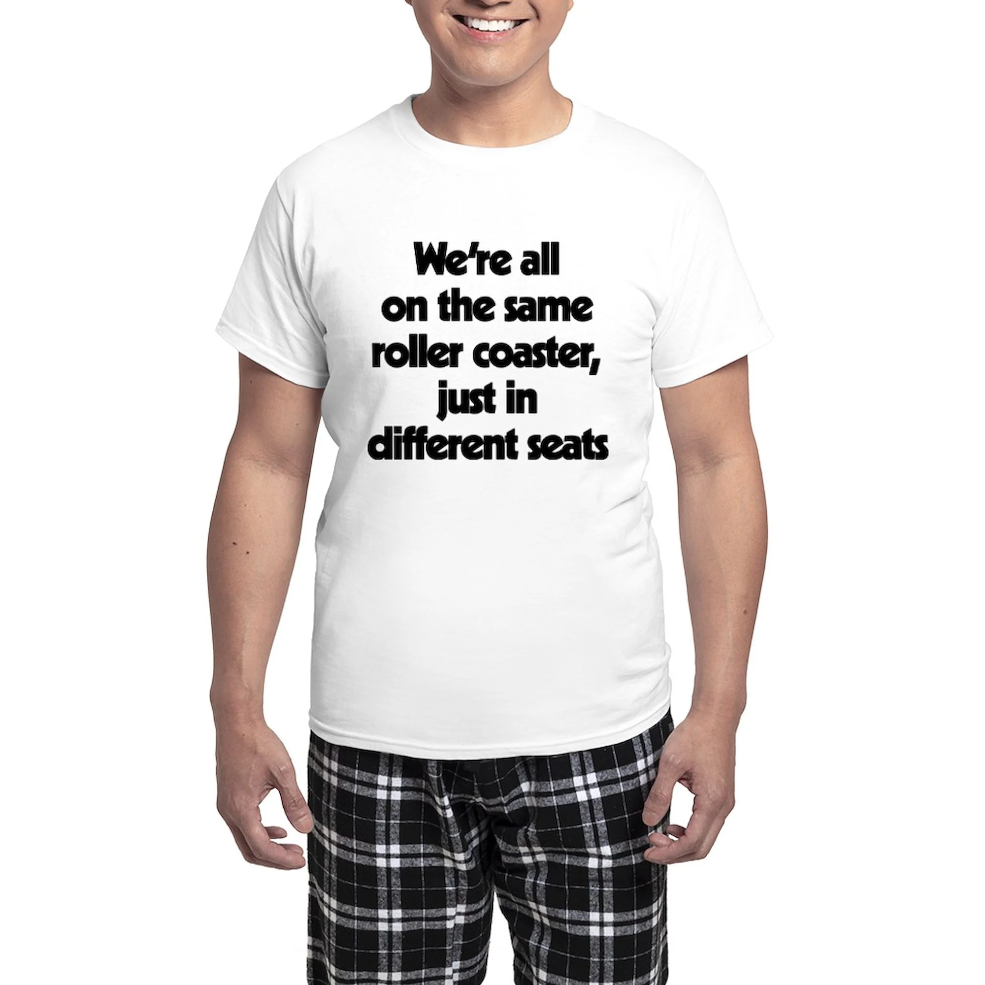 CafePress - The Same Roller Coaster Just Men's Light Pajamas - Men's Light Loose Fit Cotton Pajama Set