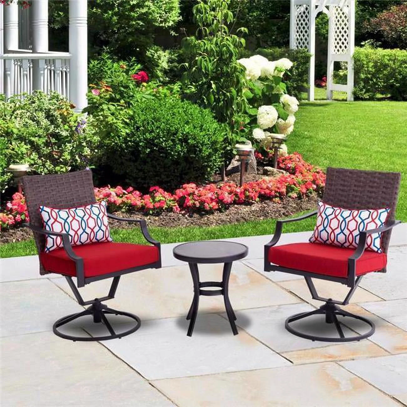 Living Accents 8081456 Ybor Steel Bistro Set, 3 Piece
