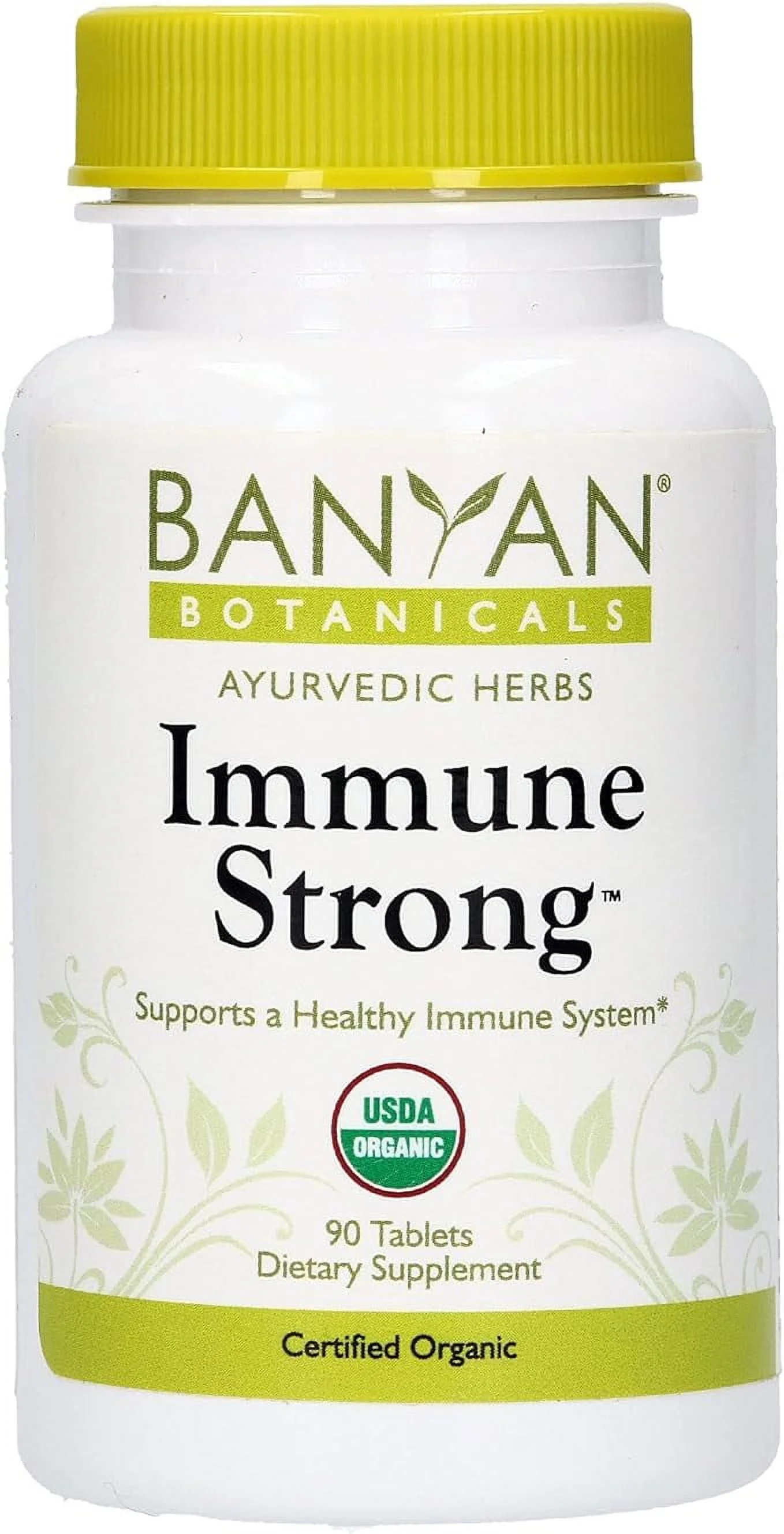 Banyan Botanicals Immune Strong – Organic Supplement with Turmeric & Tulsi – Ayurvedic Immune Support That Strengthens The Body's Natural Defenses* – 90 Tablets – Non-GMO Sustainably Sourced Vegan