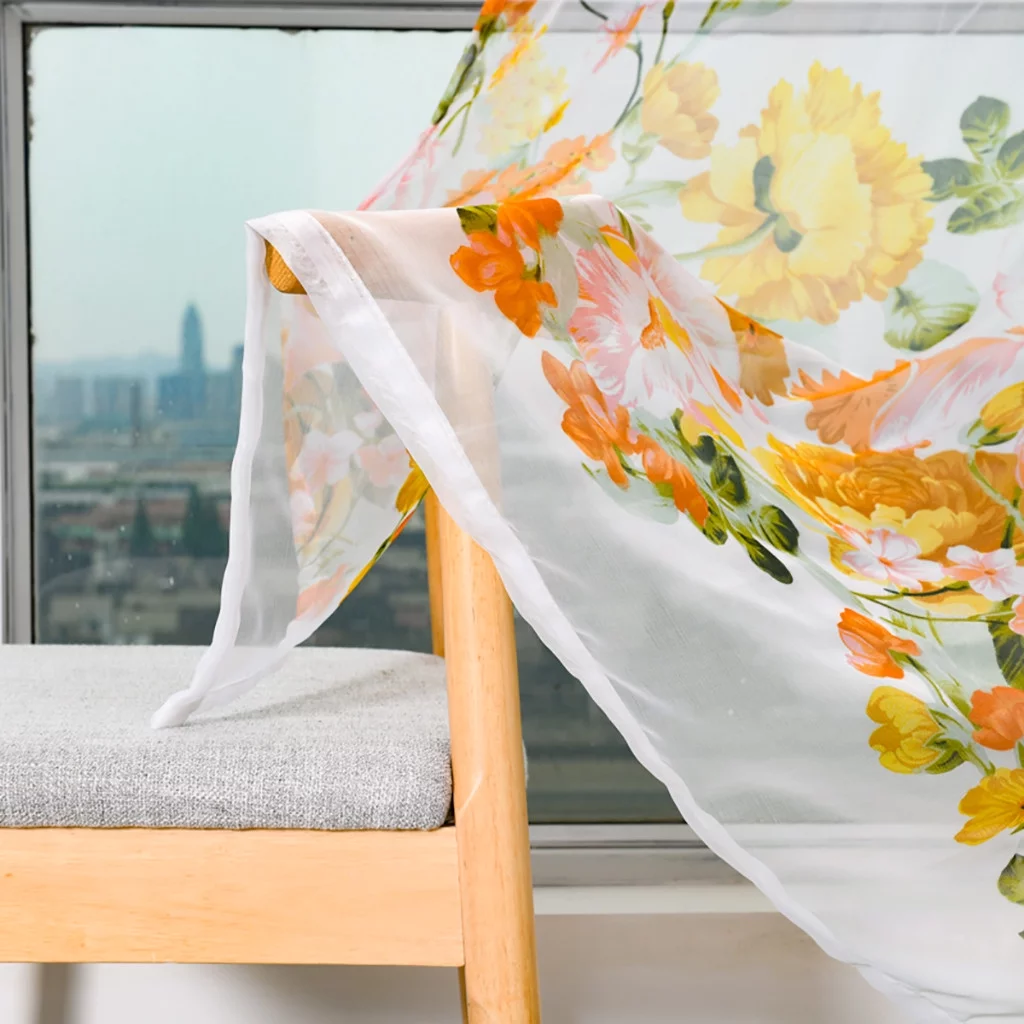 Trees Sheer Curtain Tulle Window Treatment Voile Drape Valance Fabric Sound Absorbing Curtains And Shower Curtain Set Dark Out Shades for Bedroom Neutral Shower Curtains for Bathroom Cute Bedroom