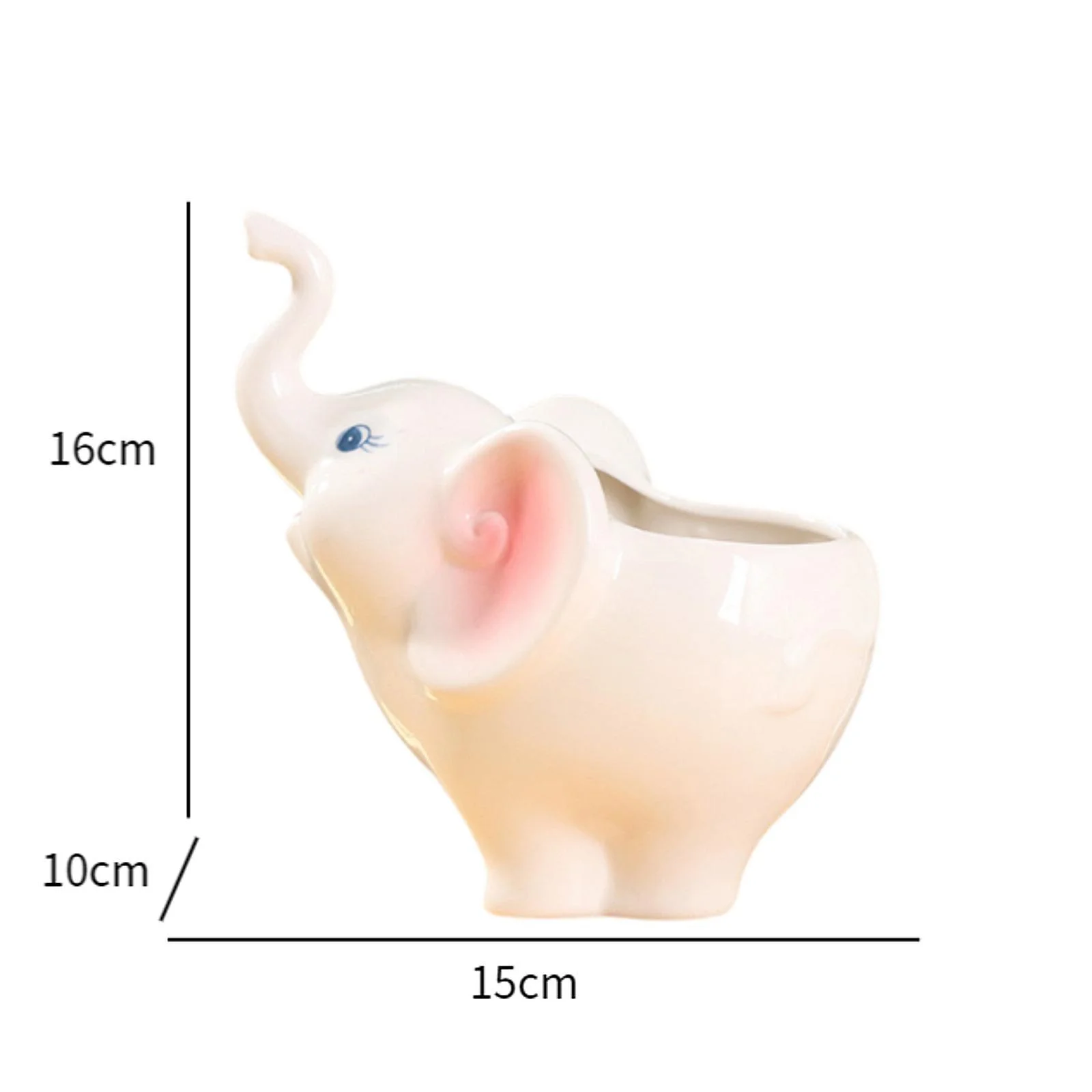 jicheng Flowerpot Special s Making Tool Elephant Shaped Plant Nursery Pot 15x10x16cm