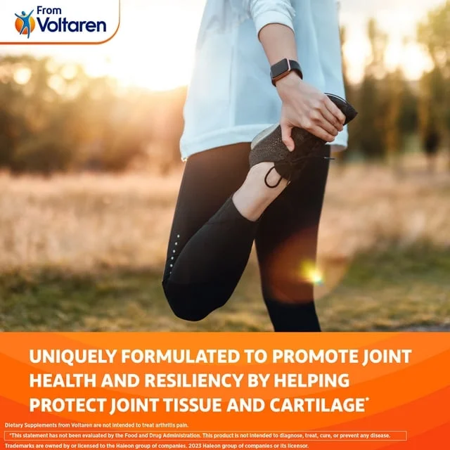 Voltaren Joint Health & Bone Strength Dietary Supplement - 30 Tablets, with UC-II® Collagen, Calcium, and Vitamin D