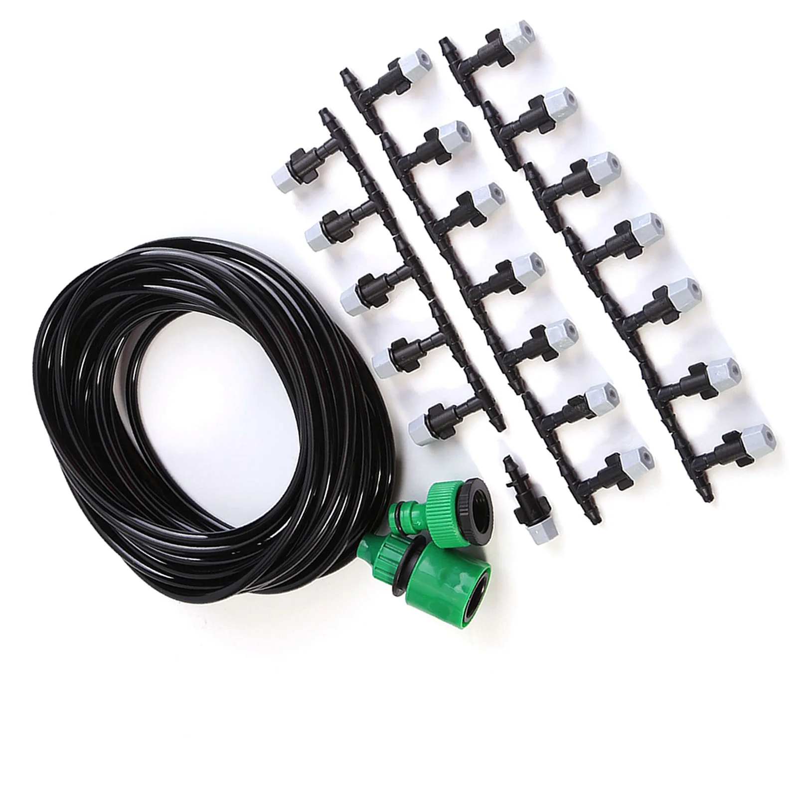 Yunxwd Micro Drip Irrigation Kit Water Misting Cooling System Hose Sprinkler Nozzle Garden Patio Micro Irrigation Set(10M)