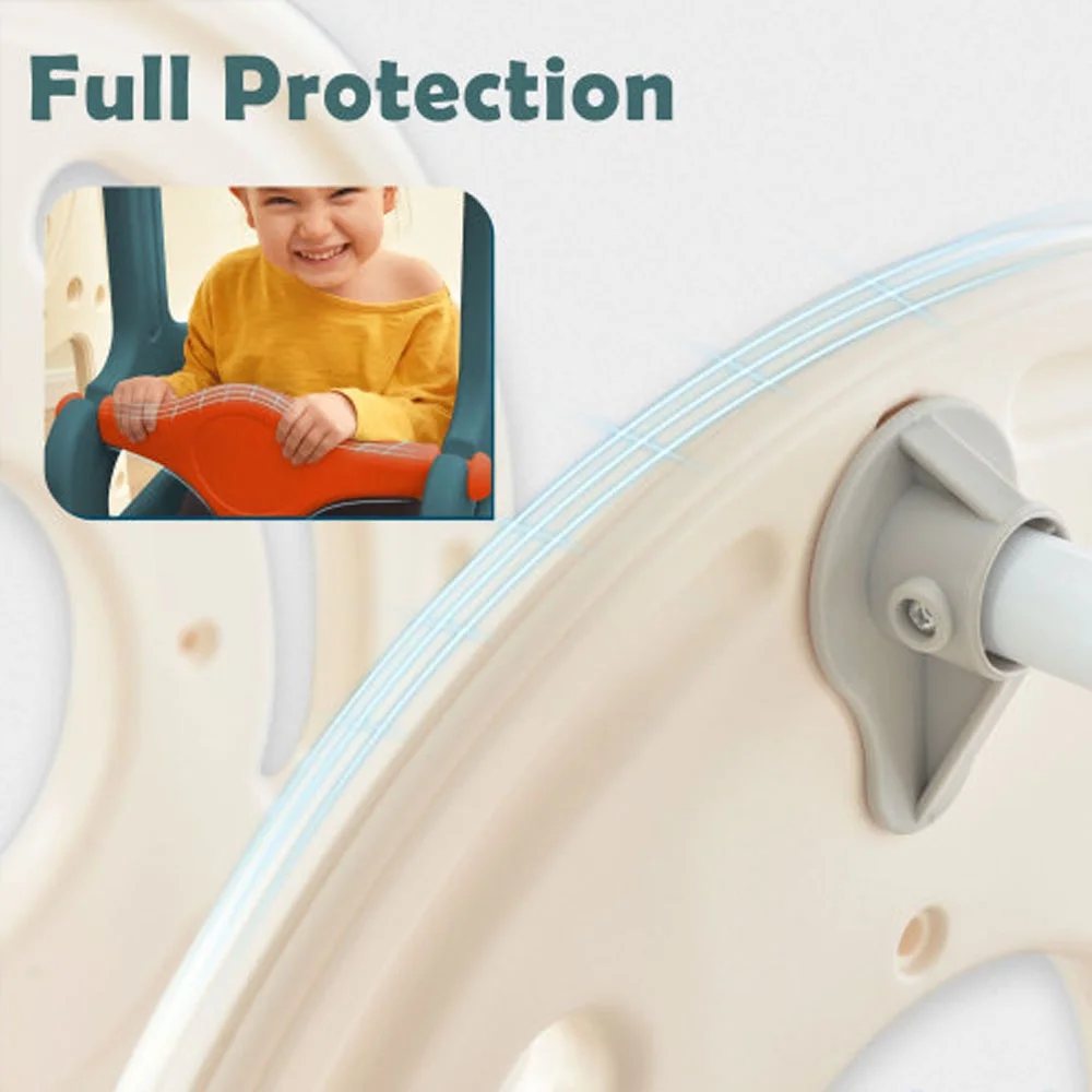 Slide with Bus Play Structure, with Basketball Hoop - Red