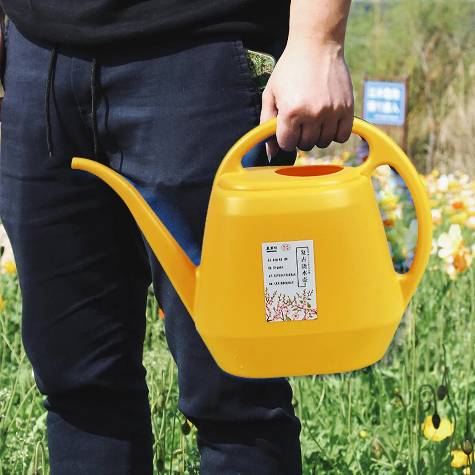 4L Large Capacity Long Mouth Watering Kettle Household Gardening Tools Watering Kettle Leisure Green Potted Flower Watering Kettle Watering Can Copper Outdoor Watering Can Small Metal Watering