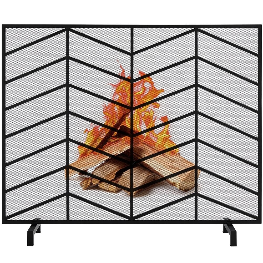 Yaheetech  Single Panel Fireplace Screen Spark Guard Fireplace Screen