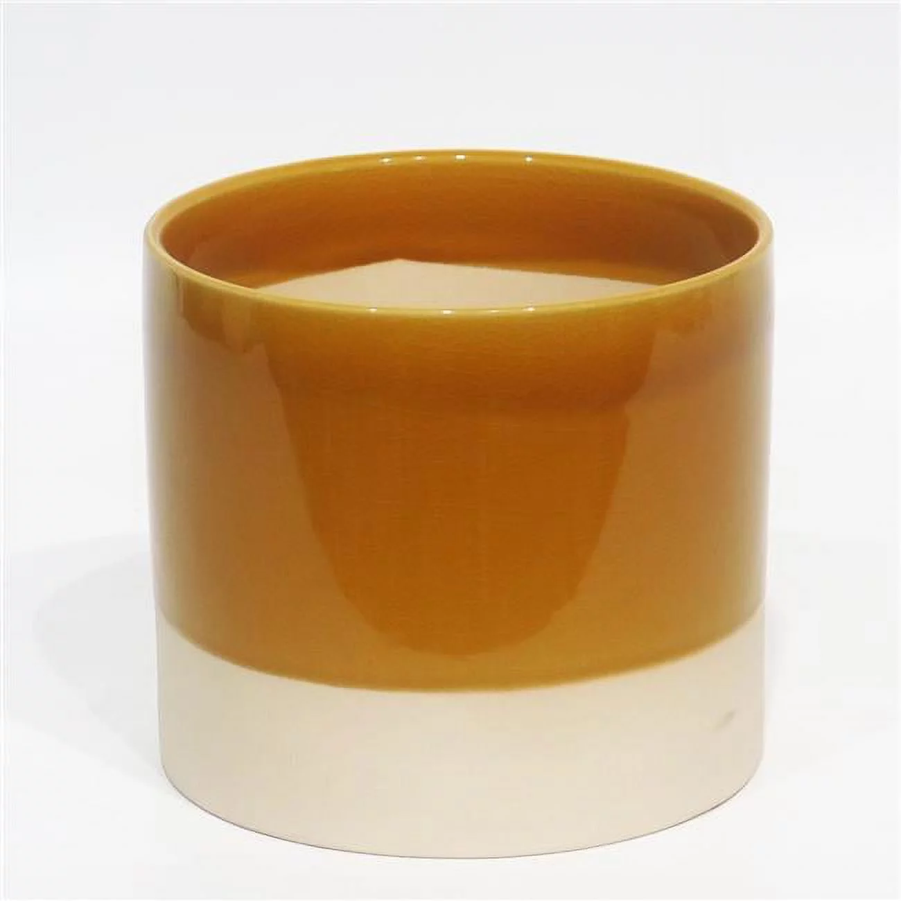 Ochre with Natural Base Planter