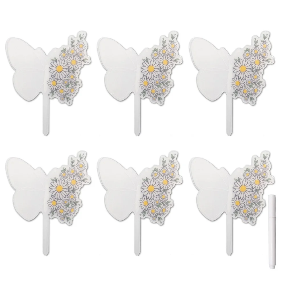 Herb Signs Plant Label Acrylic Plant Tag T-Type Markers Gardening