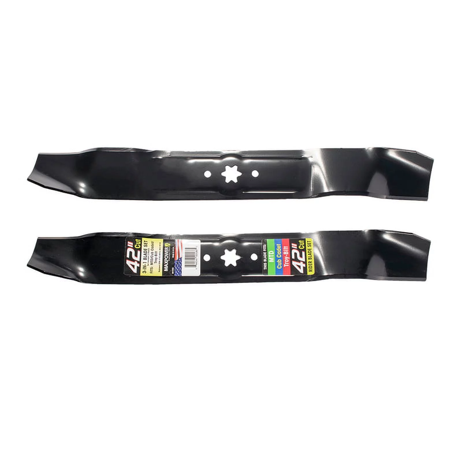 MaxPower 561532 Two Blade Mulching Set for Many 42 Cut MTD, Cub Cadet, Troy-Bilt, Craftsman Mowers Replaces OEM #'s 742-0616, 942-0616