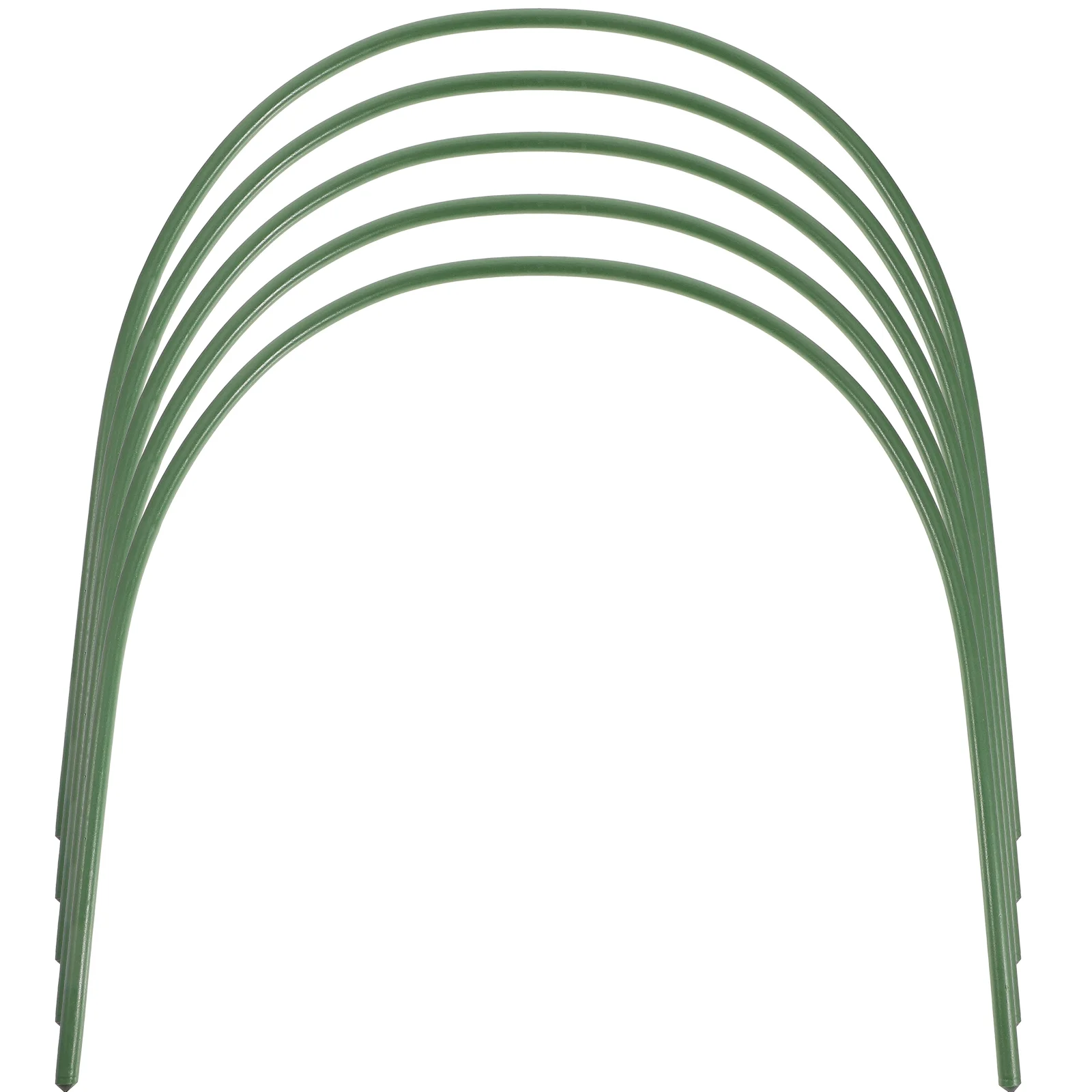Gongxipen 5PCS Greenhouse Shed Bracket Plastic Coated Steel Pipe Support Holder Arch Shaped Gardening Hoops Sturdy Gardening Art Arch Stand for Gardening Use Green Random Style