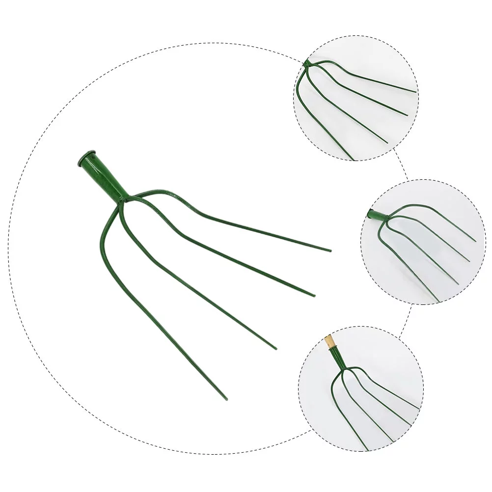 Guichaokj Practical Farming Fork Multi-functional Farm Pitch-fork Iron Grass Fork